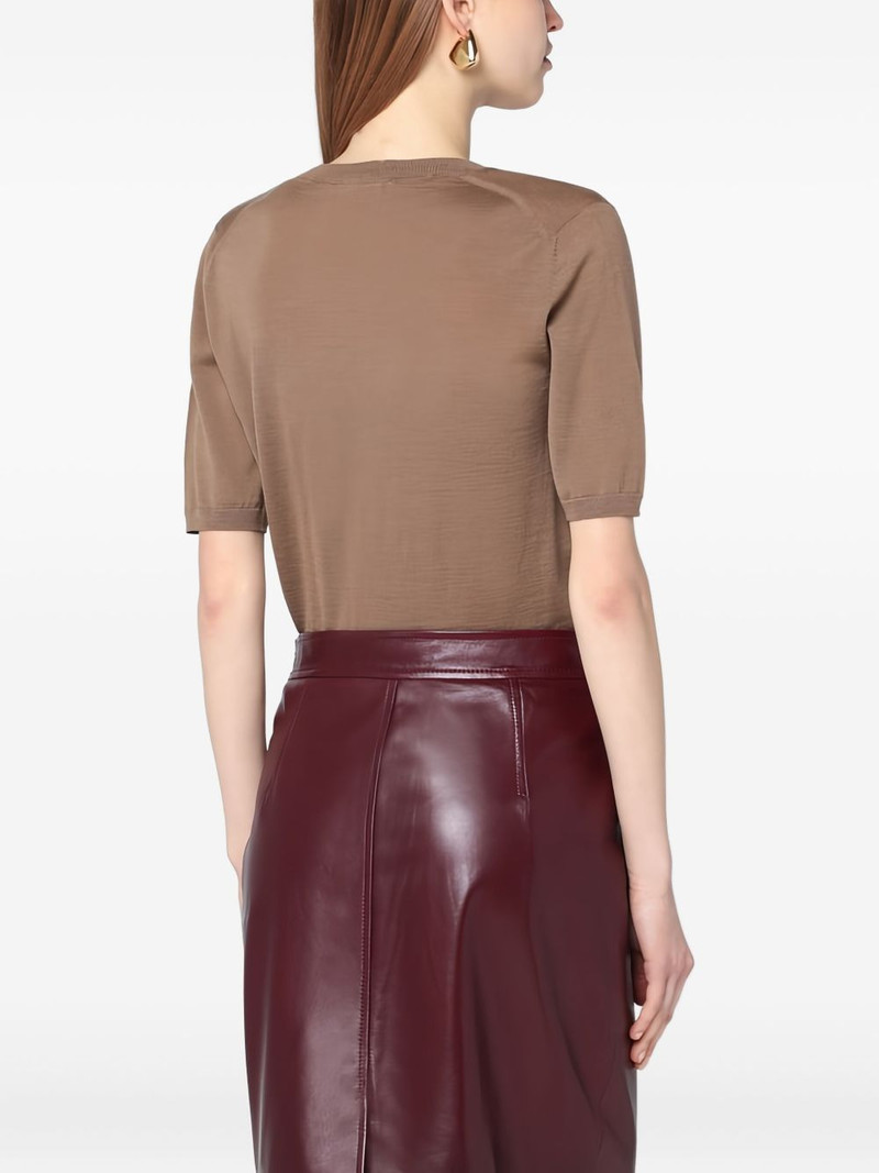 short-sleeve round-neck wool T-shirt 4