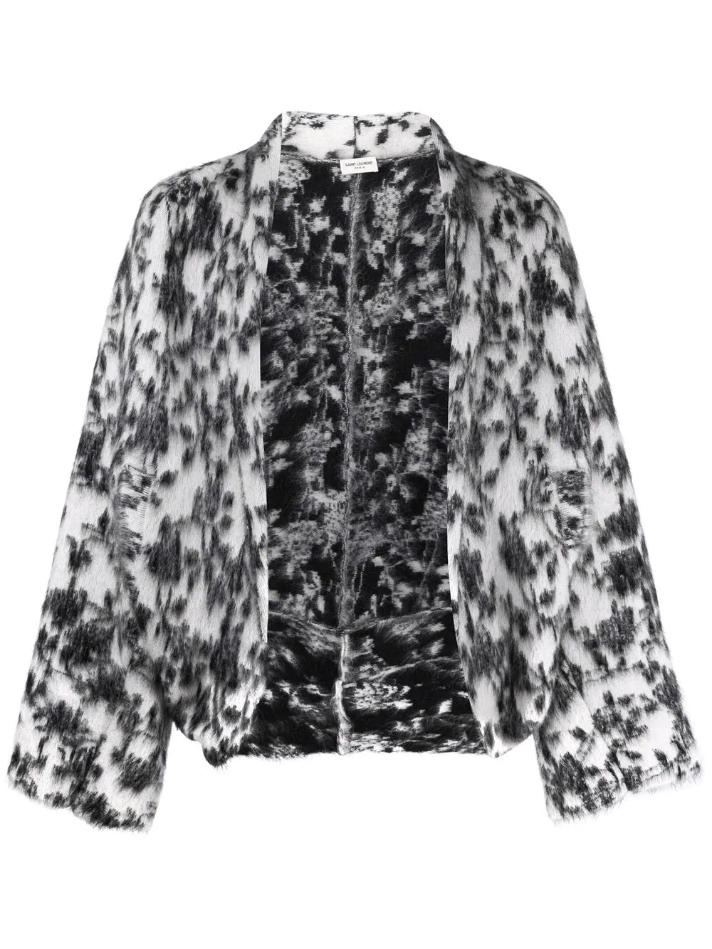 abstract-print cardigan - 1