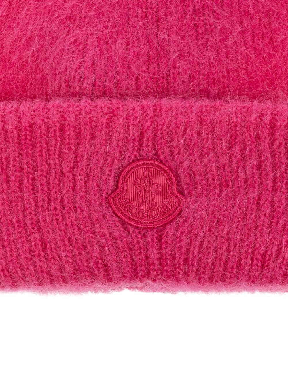 logo-patch mohair-blend beanie - 3