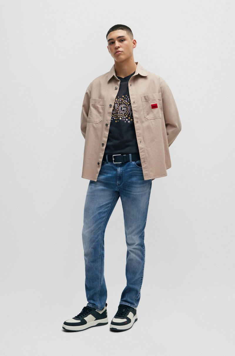 HUGO SLIM-FIT JEANS IN BLUE COMFORT-STRETCH DENIM outlook