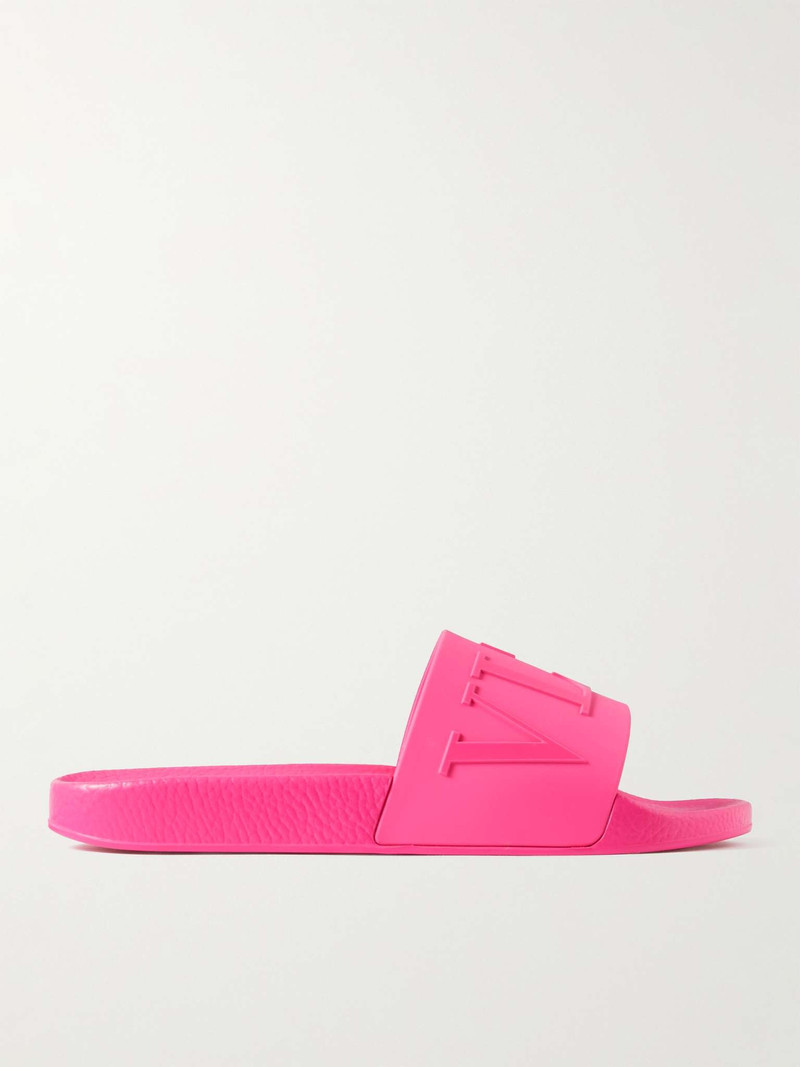 Valentino Garavani Logo-Embossed Rubber Slides 1