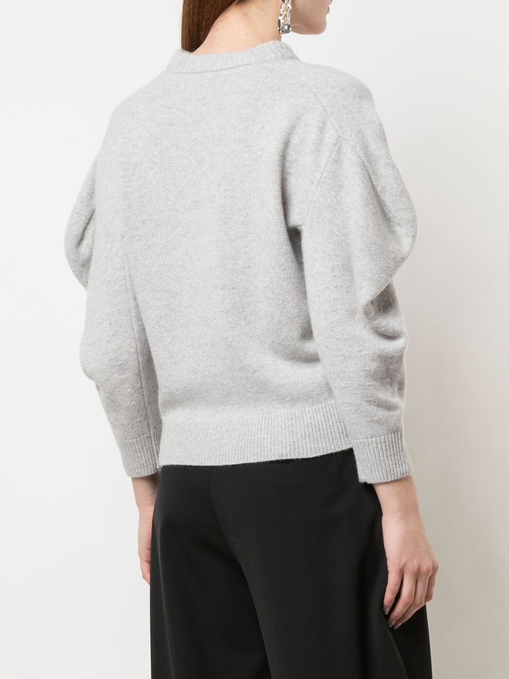 draped sleeve jumper - 4