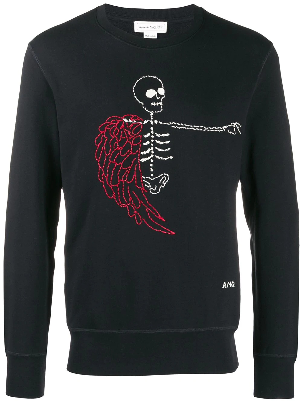 embroidered skull sweatshirt - 1