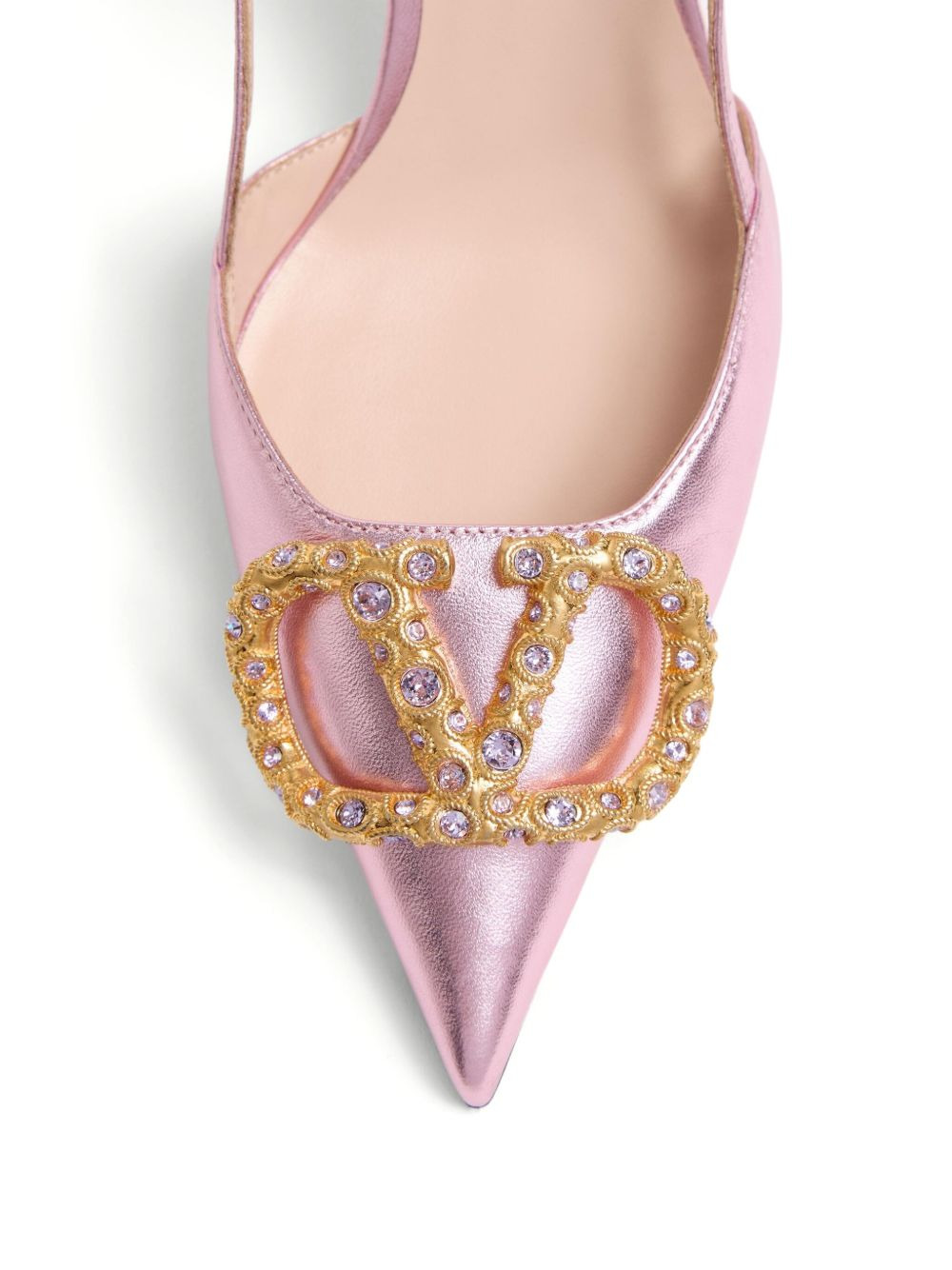 80mm VLogo Signature slingback pumps - 5