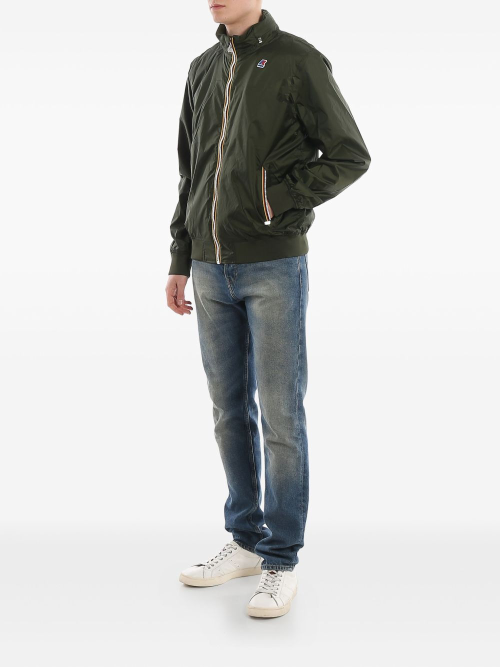 zip-fastening bomber jacket - 2