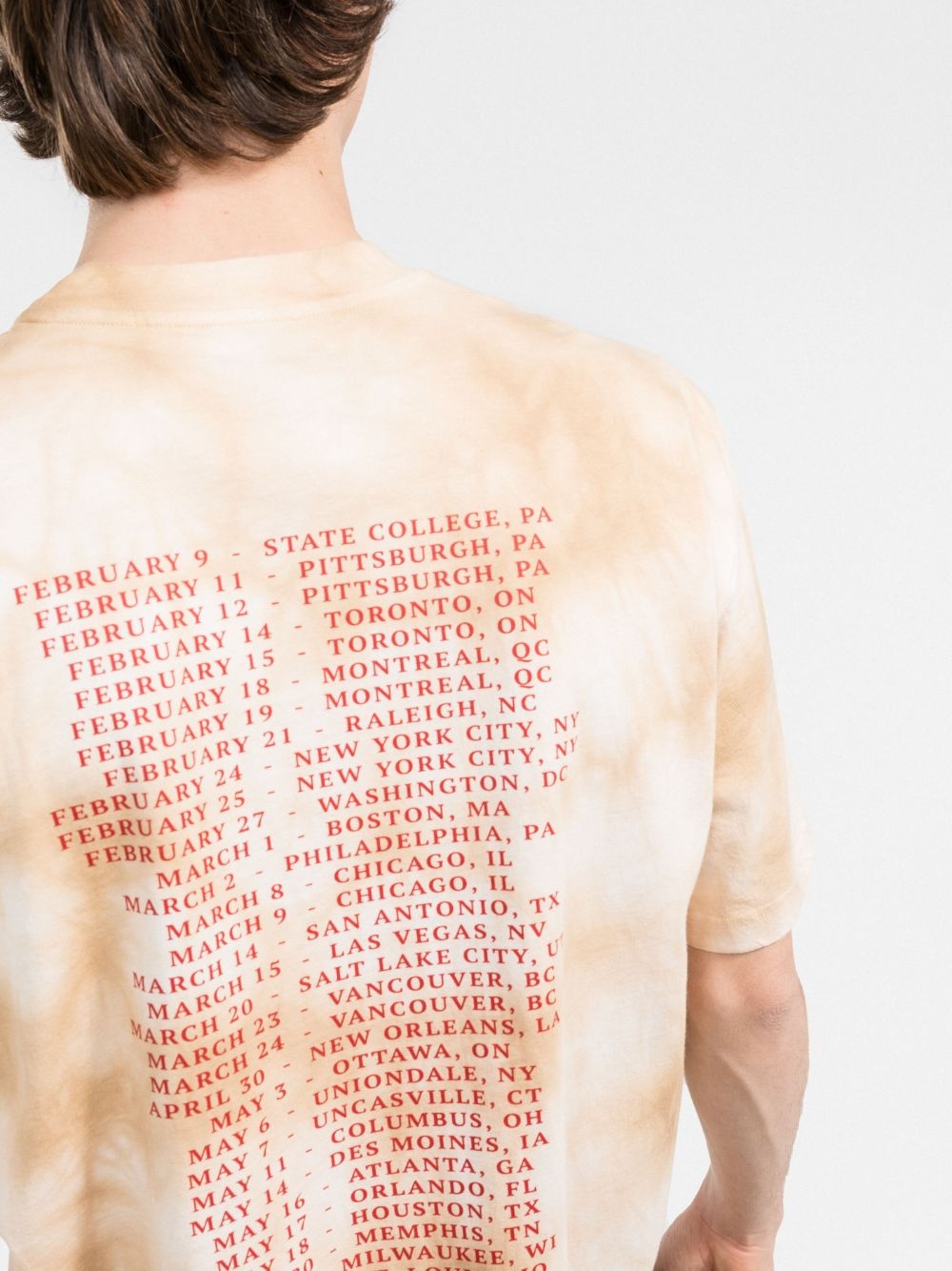 tour-print tie dye T-shirt - 5