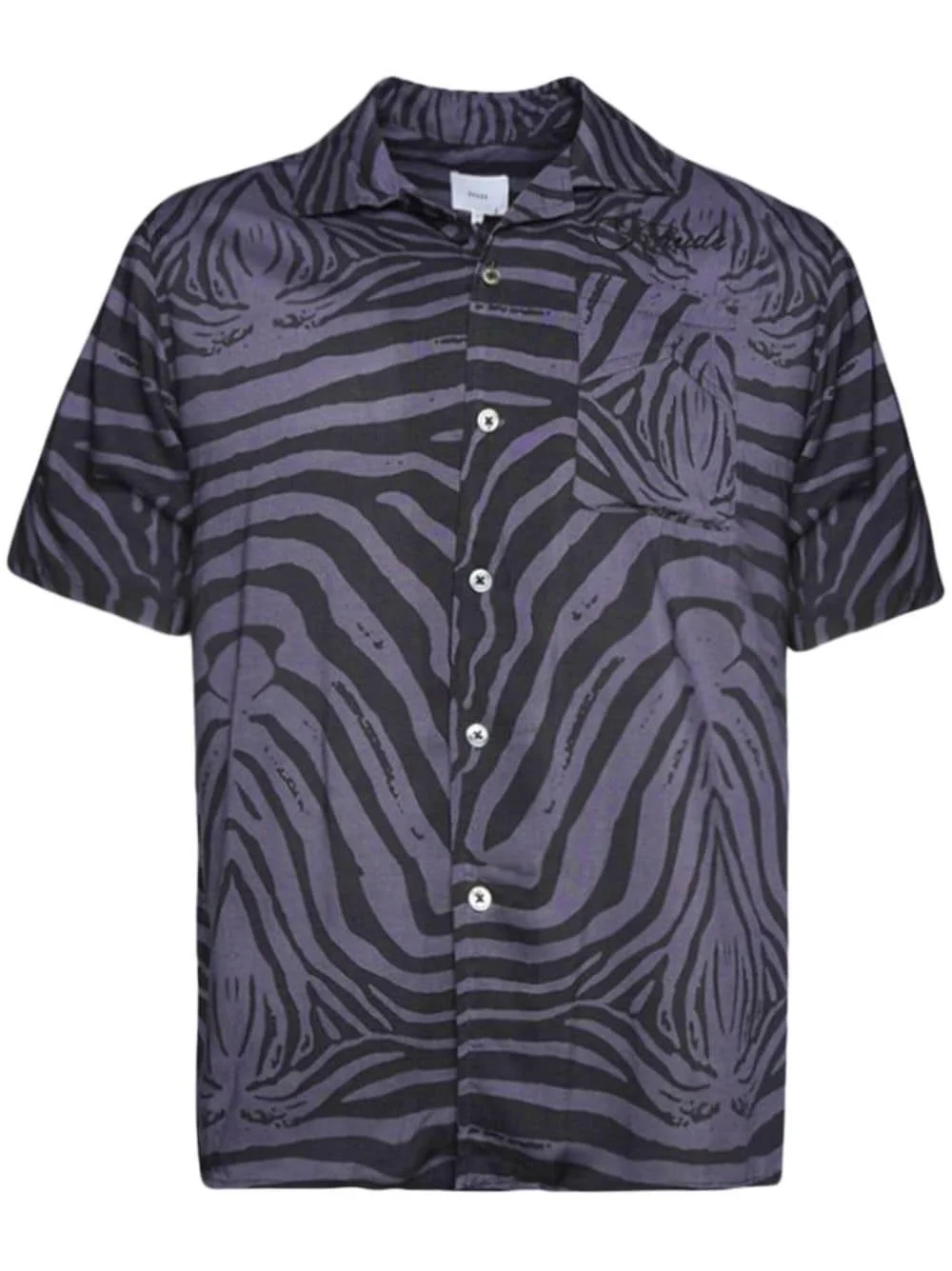 Zebra-print short-sleeve shirt - 1