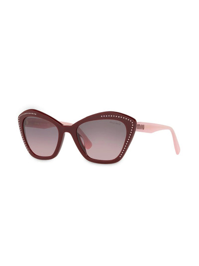 Miu Miu rhinestone logo sunglasses outlook