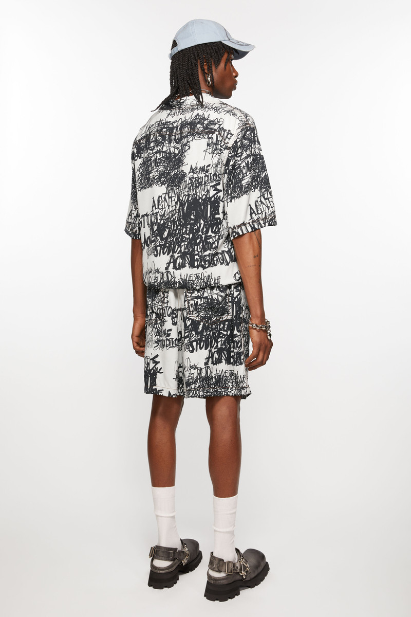 Printed shorts - Light grey/black 3