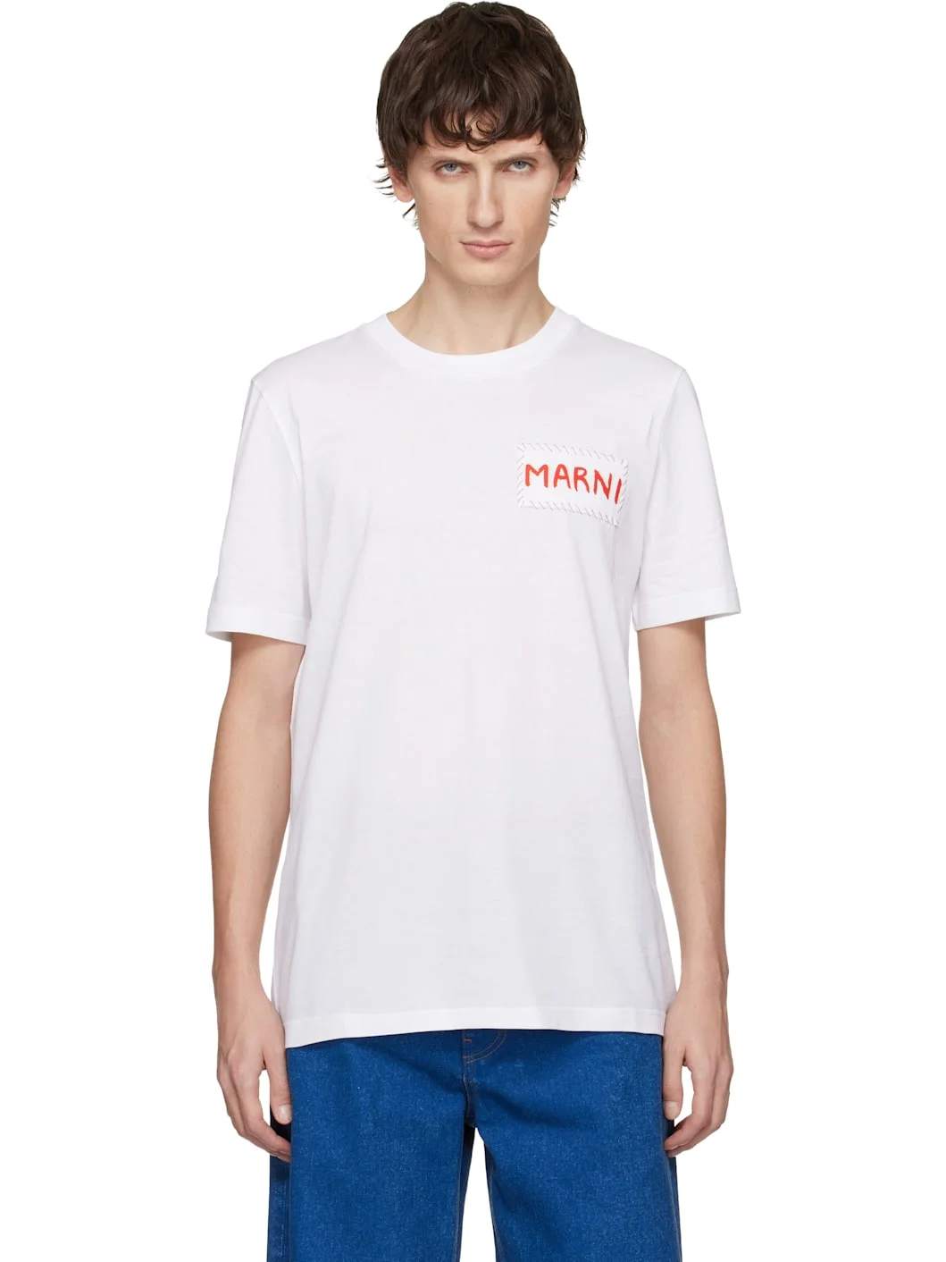 White Crew Neck T-shirt - 1