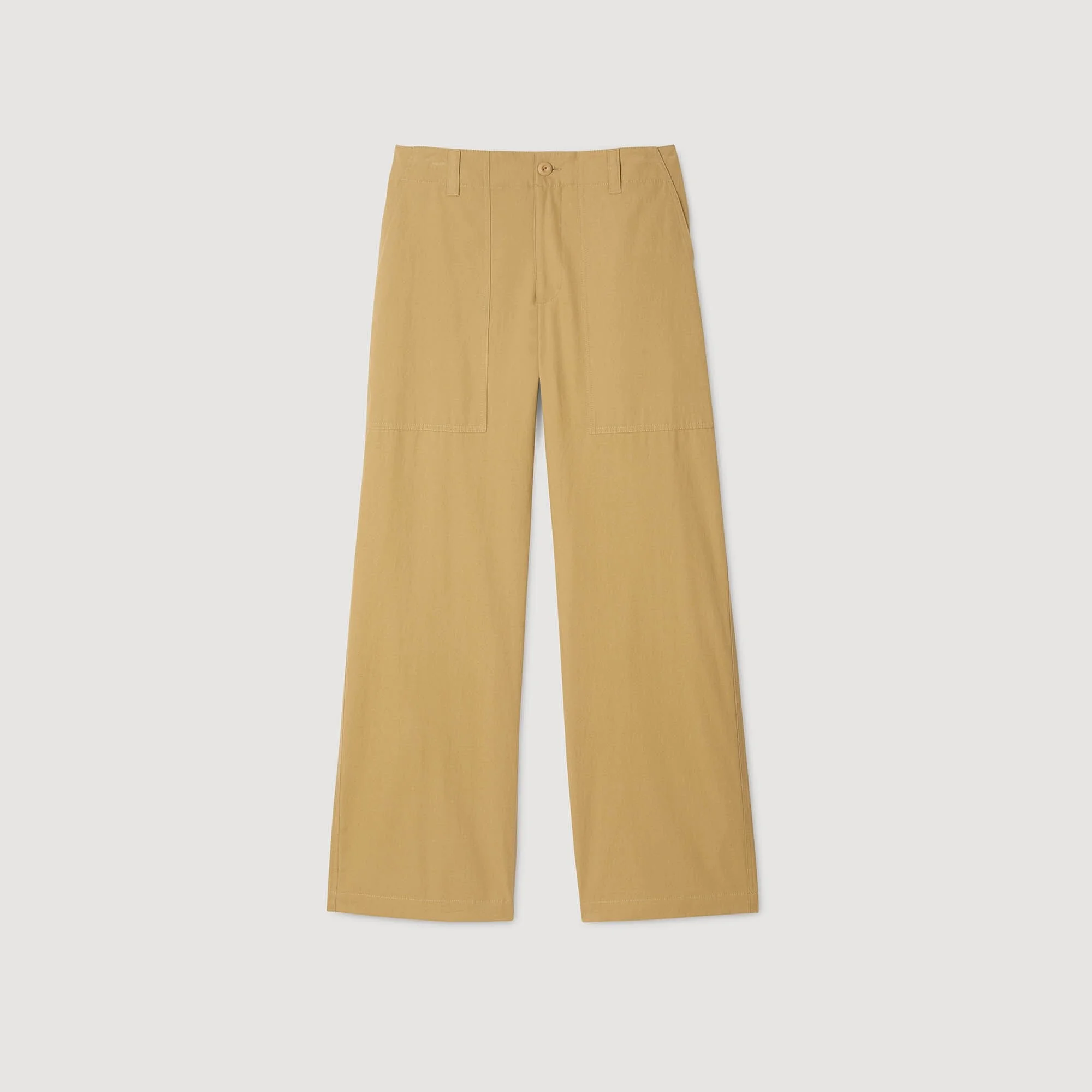 WIDE-LEG COTTON TROUSERS - 1