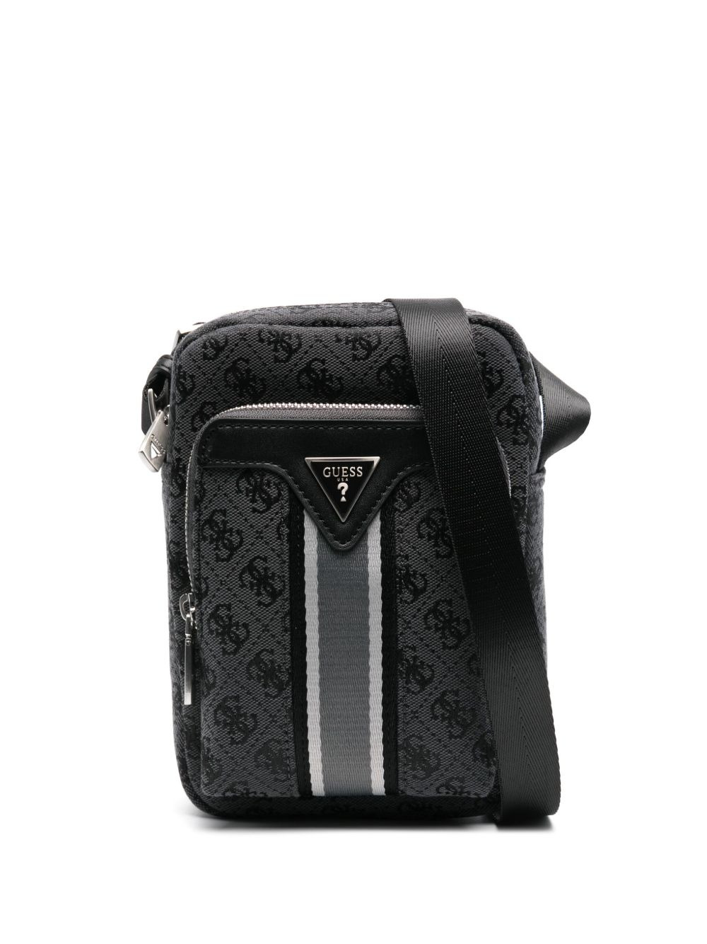 logo-plaque messenger bag - 1