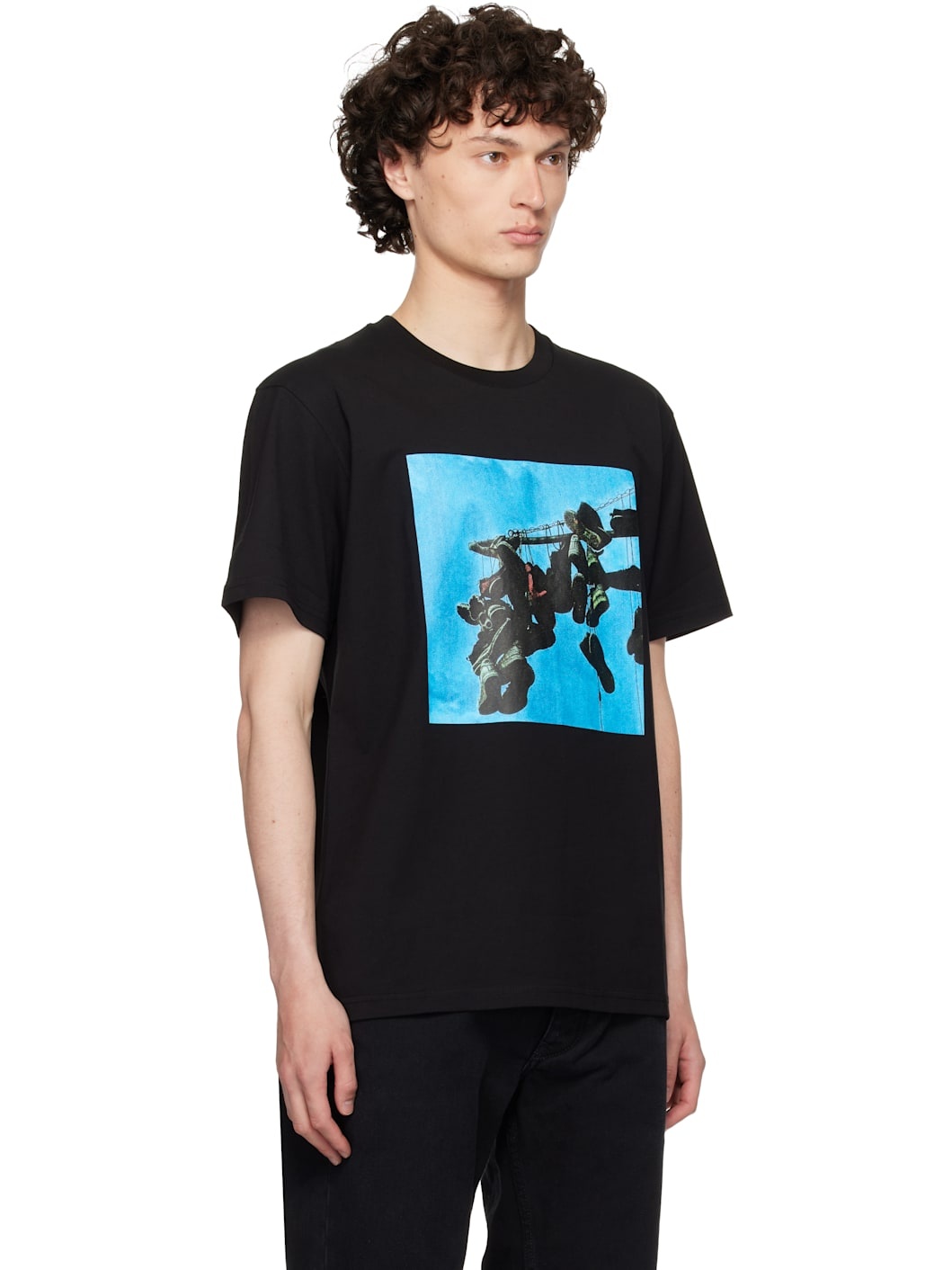 Black Sneaker Print T-shirt - 2
