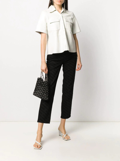 Alexander Wang cropped logo-print trousers outlook