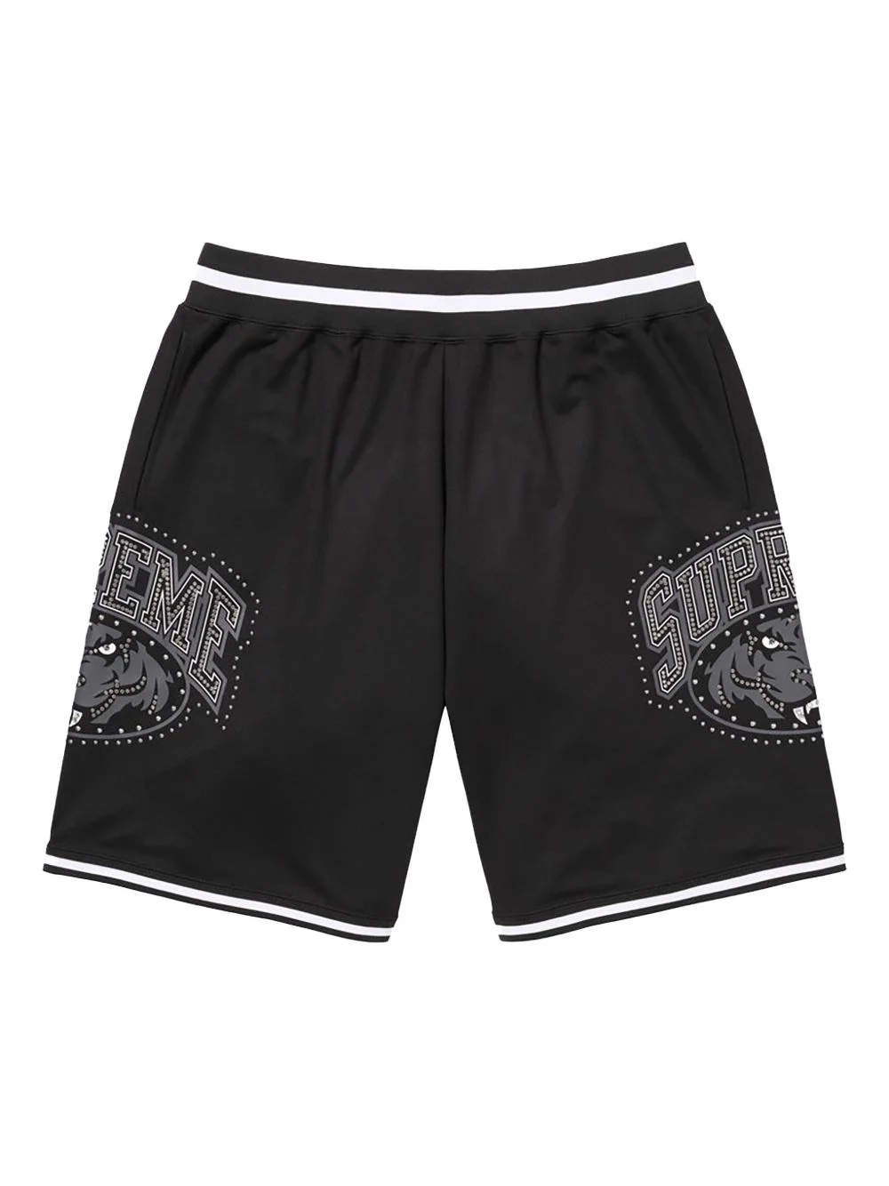 stud-embellished basketball shorts - 1