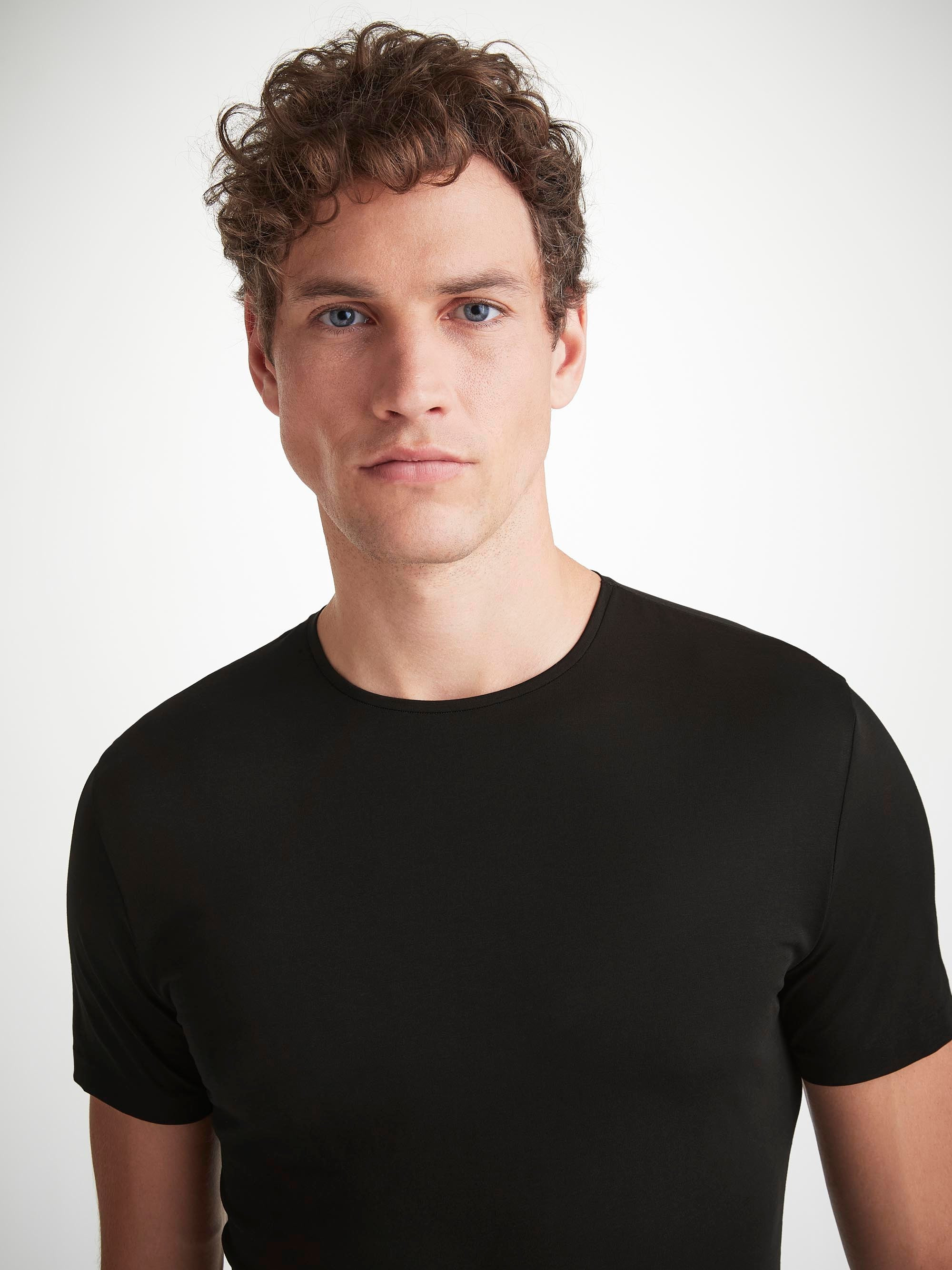 Men's Underwear T-Shirt Jack Pima Cotton Stretch Black - 6