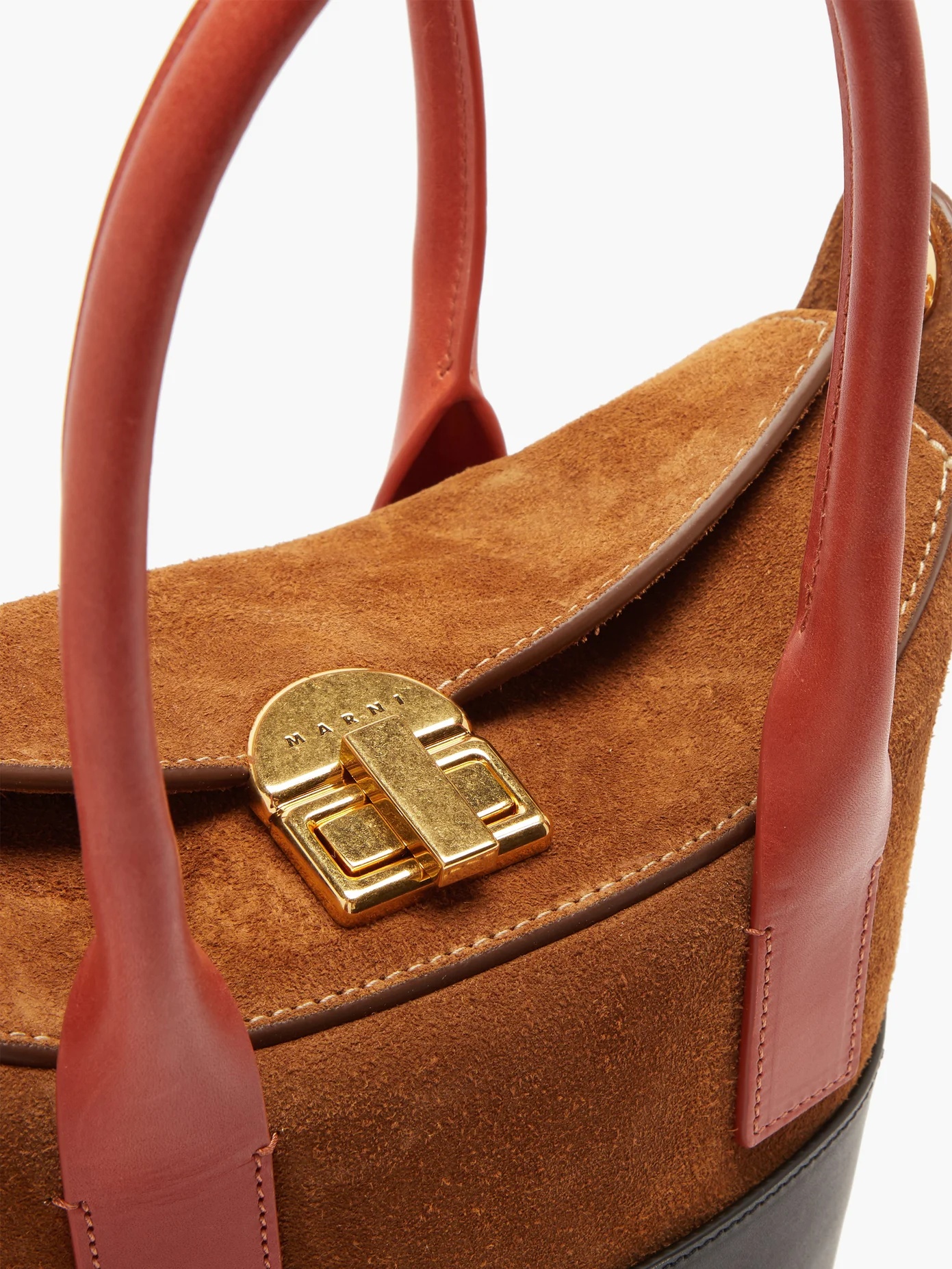 Carrousel suede and leather bag - 6