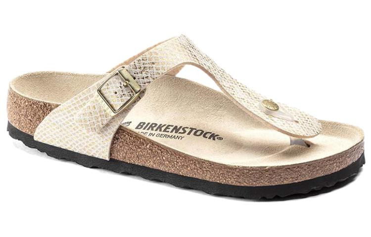 Birkenstock Gizeh Narrow Fit Sandals'Gold Python' 1018665 - 2