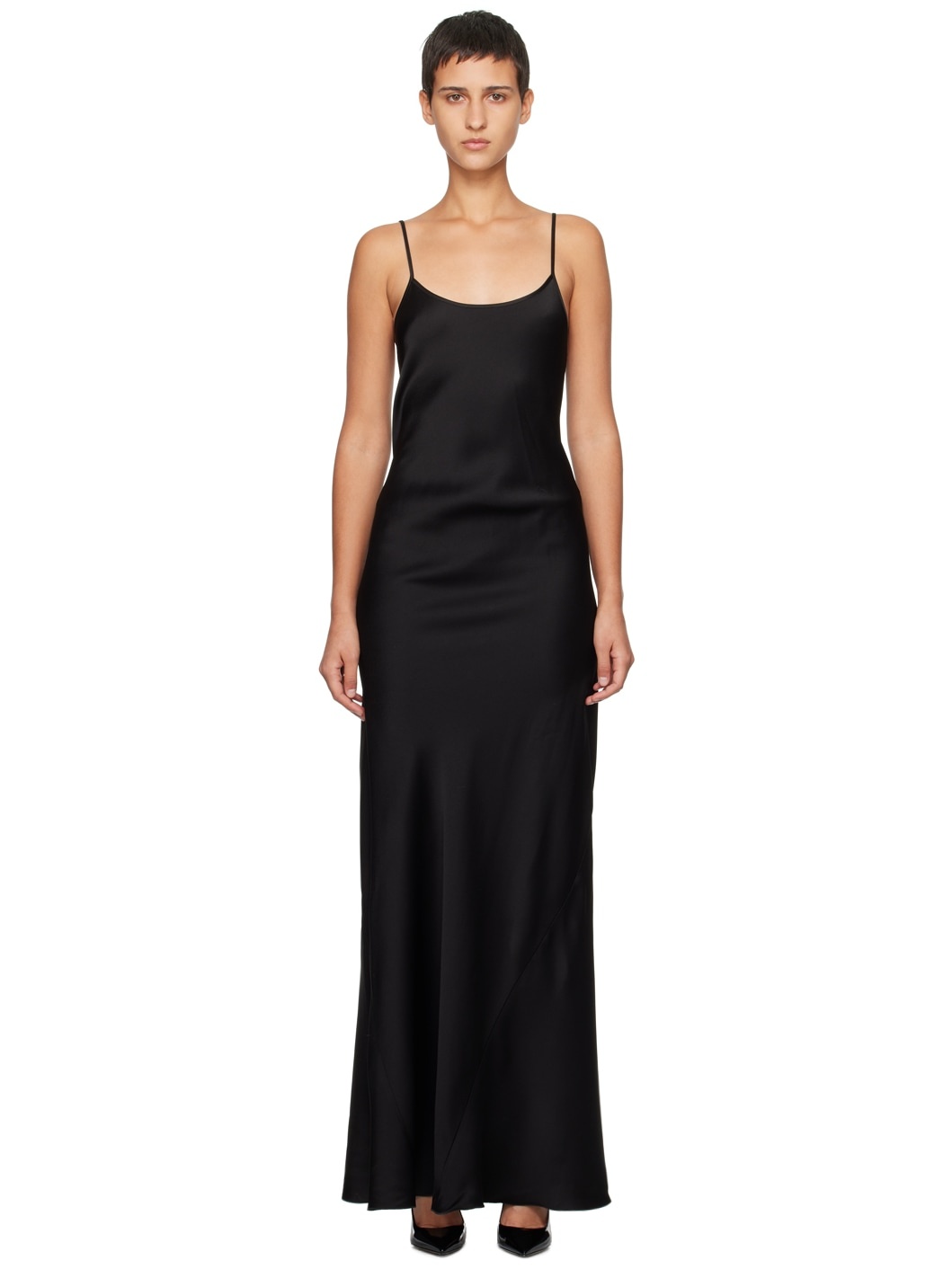 Black Fluid Maxi Dress - 1