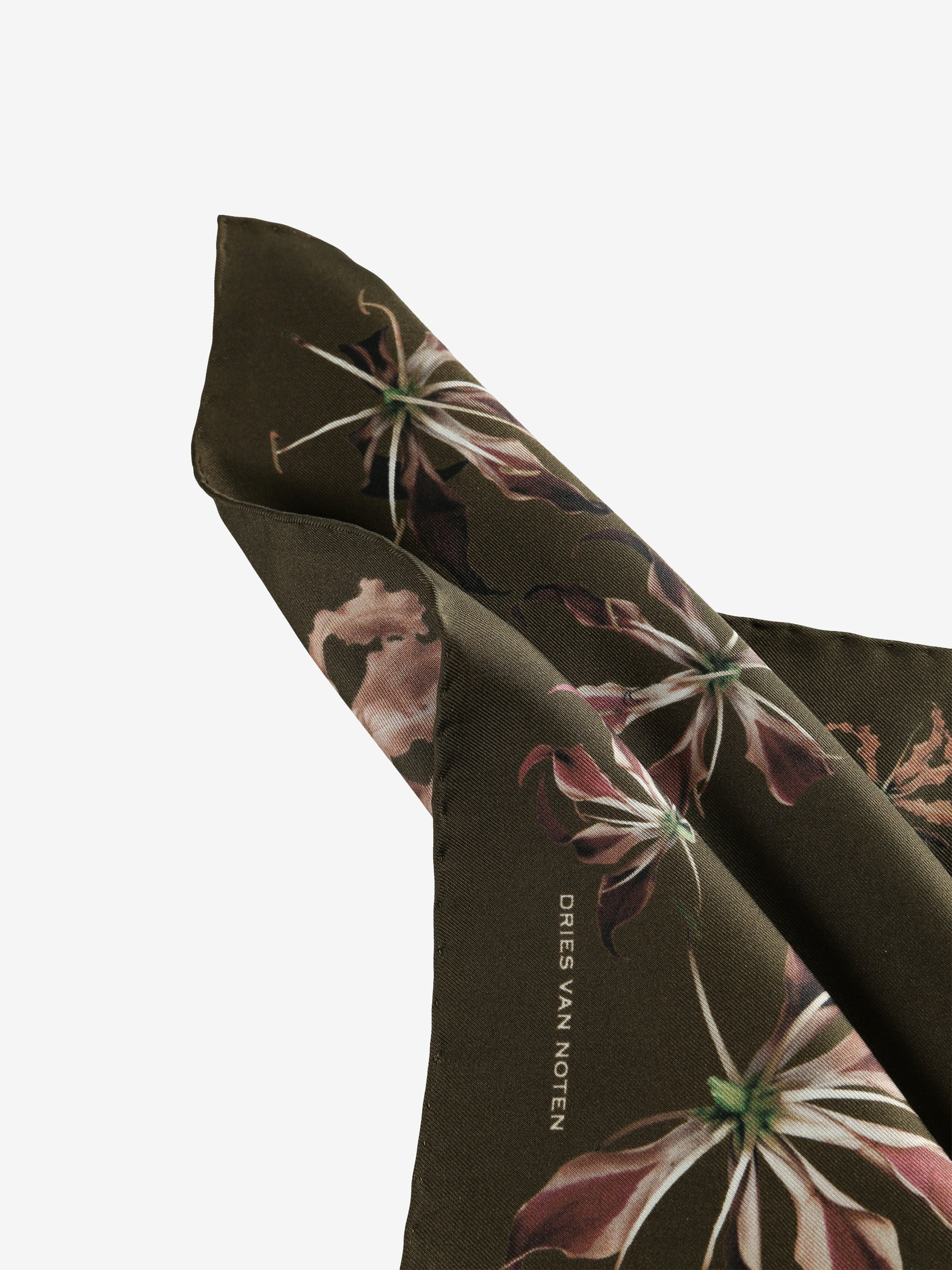 DRIES VAN NOTEN - Men Printed Silk Scarf - 3
