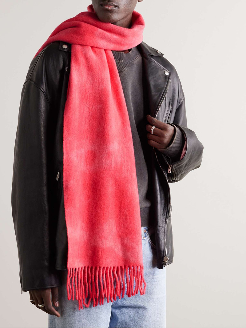 Acne Studios Canada Fringed Tie-Dyed Wool Scarf outlook