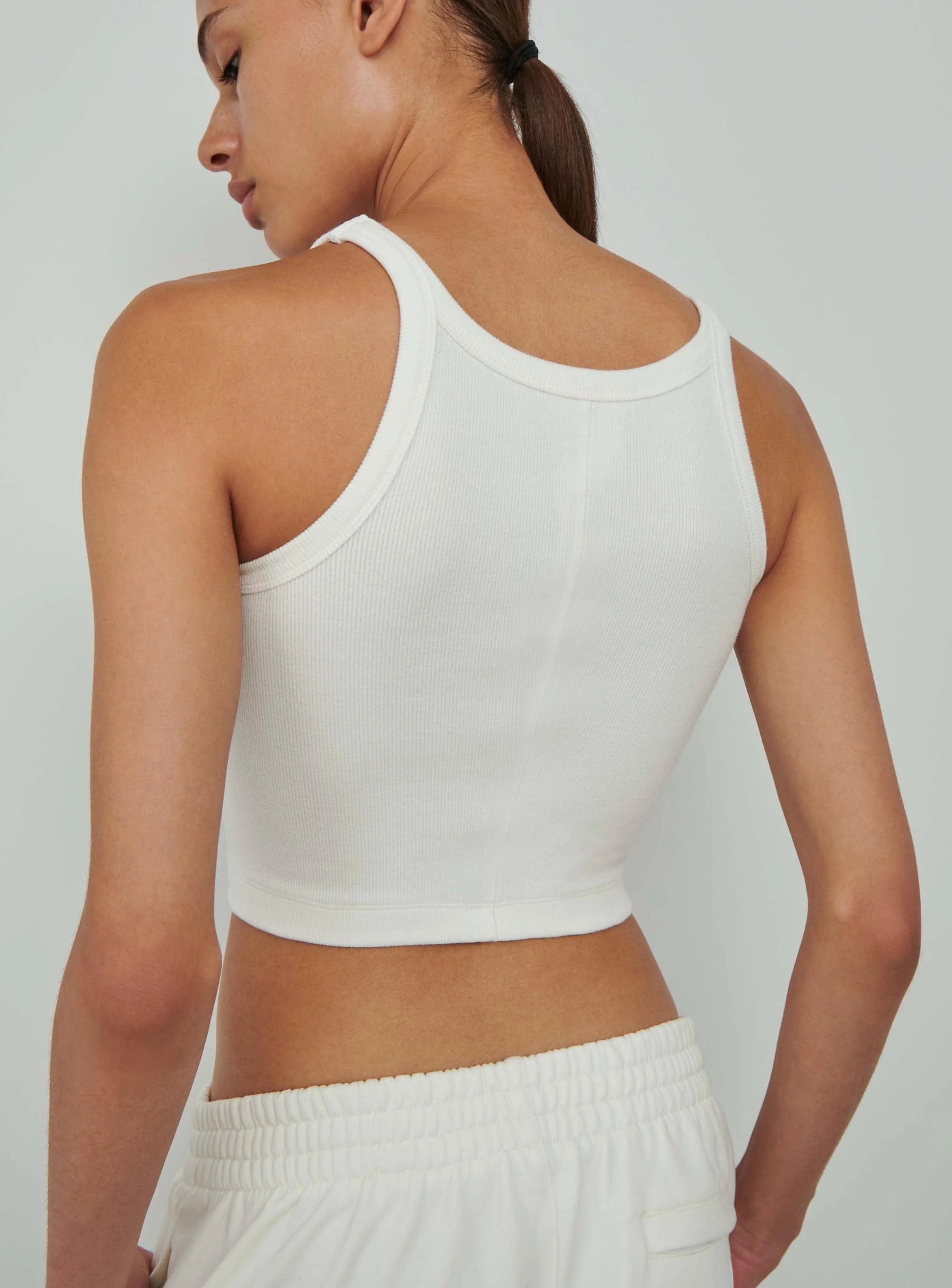 HB Ribbed Tank White - 6