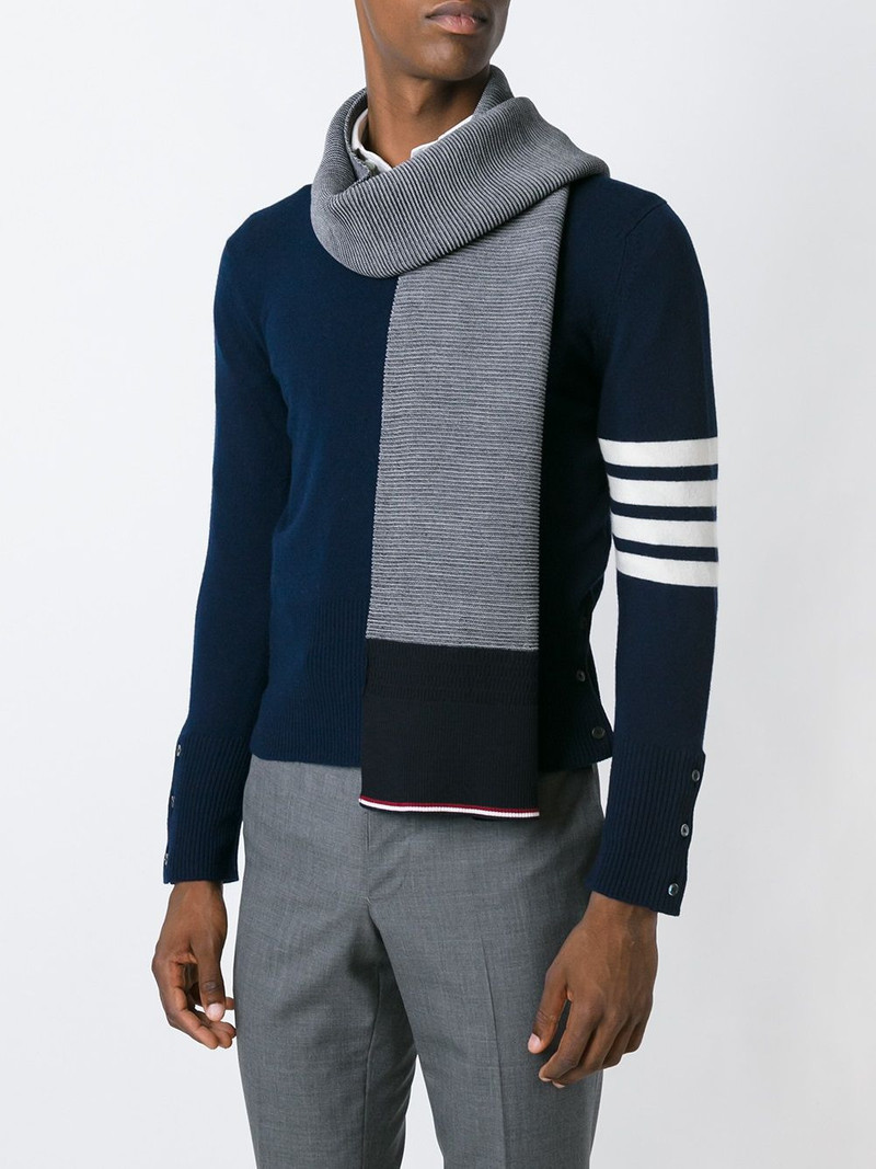Thom Browne ribbed scarf outlook