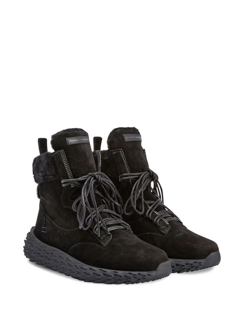 Giuseppe Zanotti Urchin lace-up shearling sneakers outlook