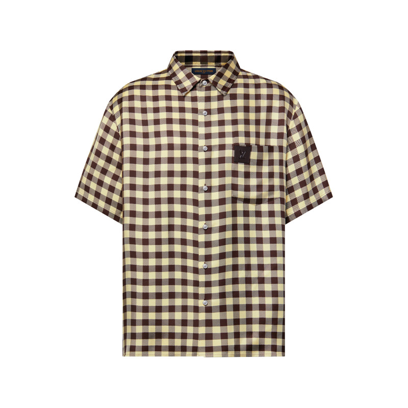 Damier Jacquard Short-Sleeved Shirt 1