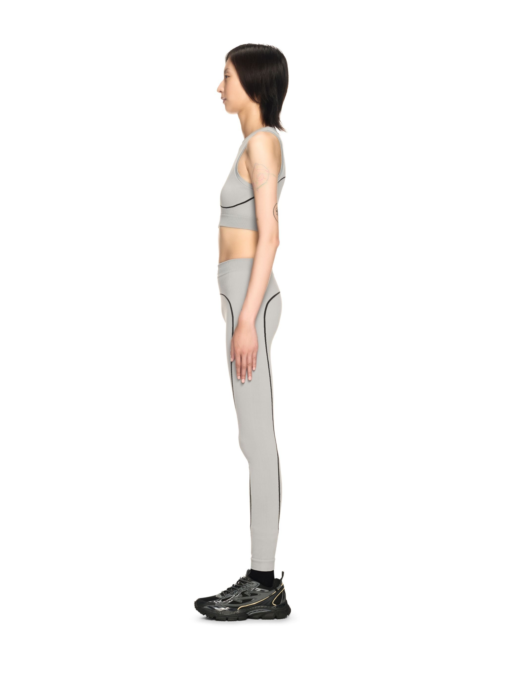 Gray Stamp Seamless Leggings - 3
