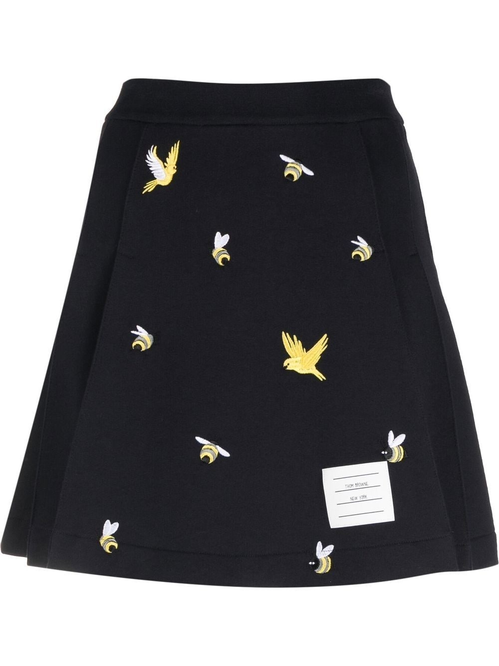 embroidered A-line skirt - 1