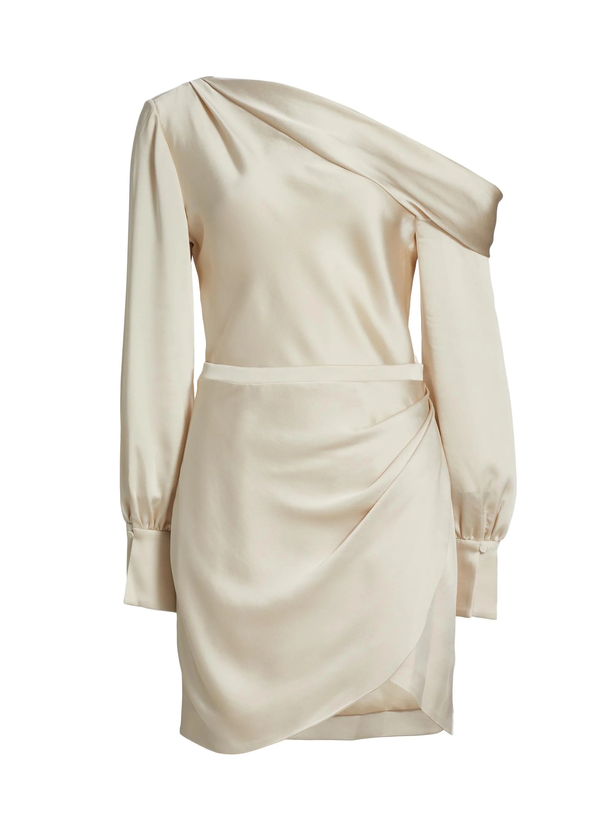 Women's Cameron Asymmetrical Minidress - Champagne - 1