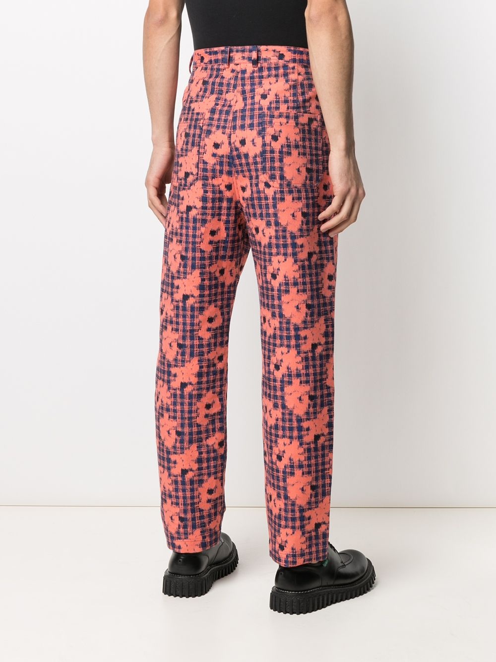 floral-print slim-cut trousers - 4