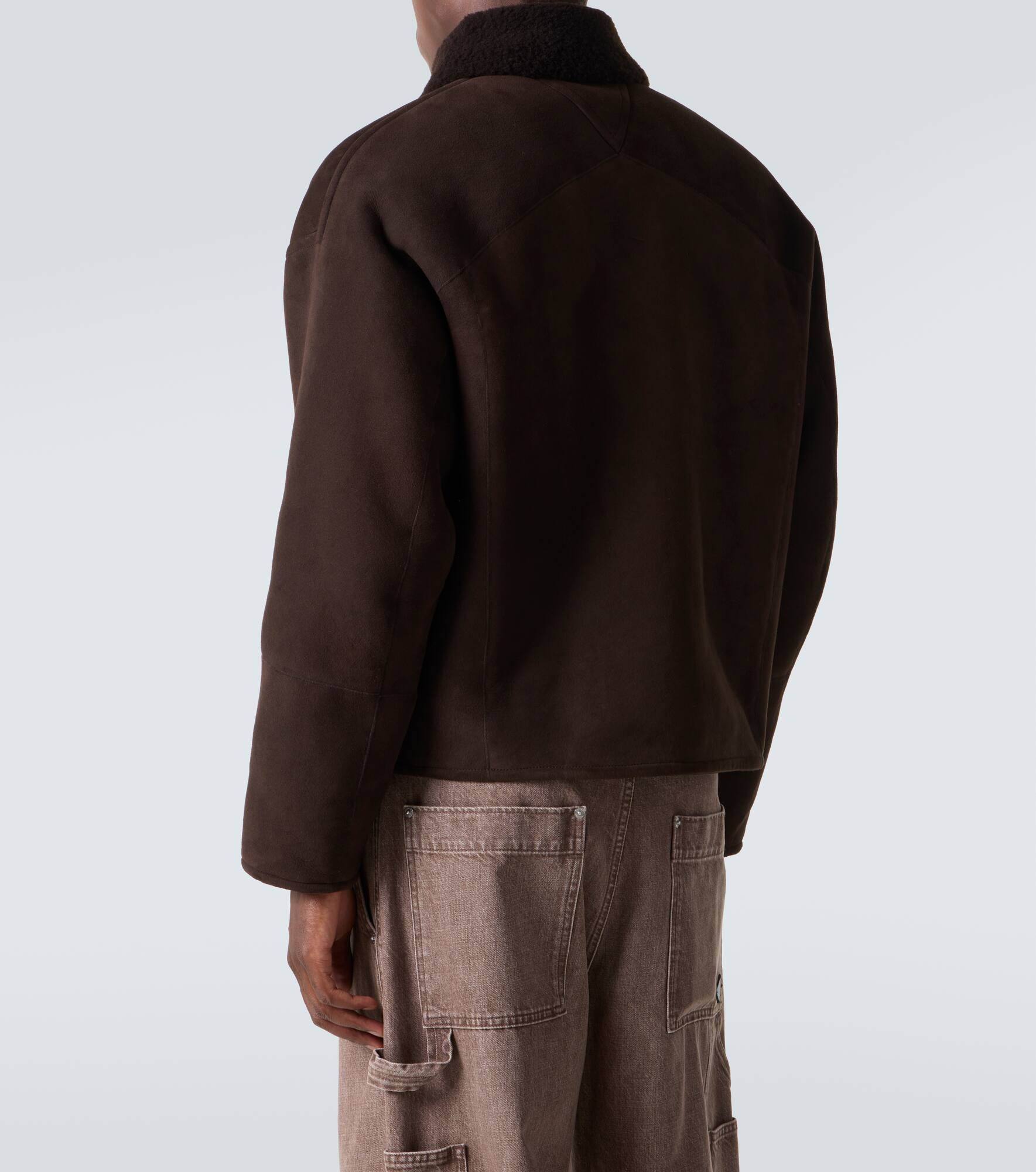 Leather and shearling jacket - 4