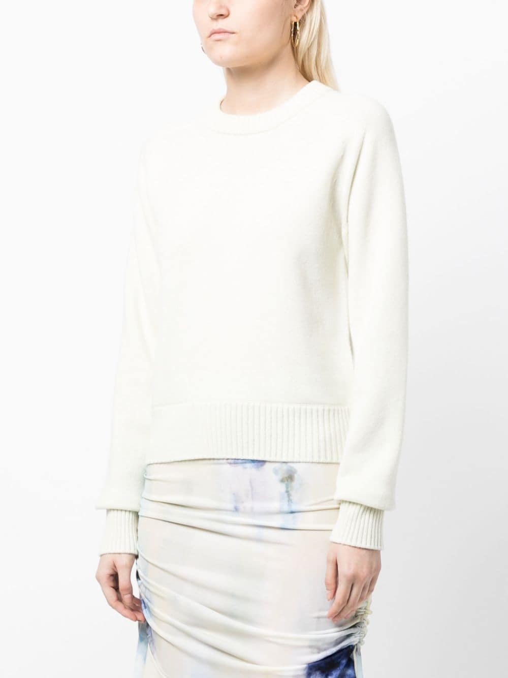 cut-out crew-neck jumper - 4