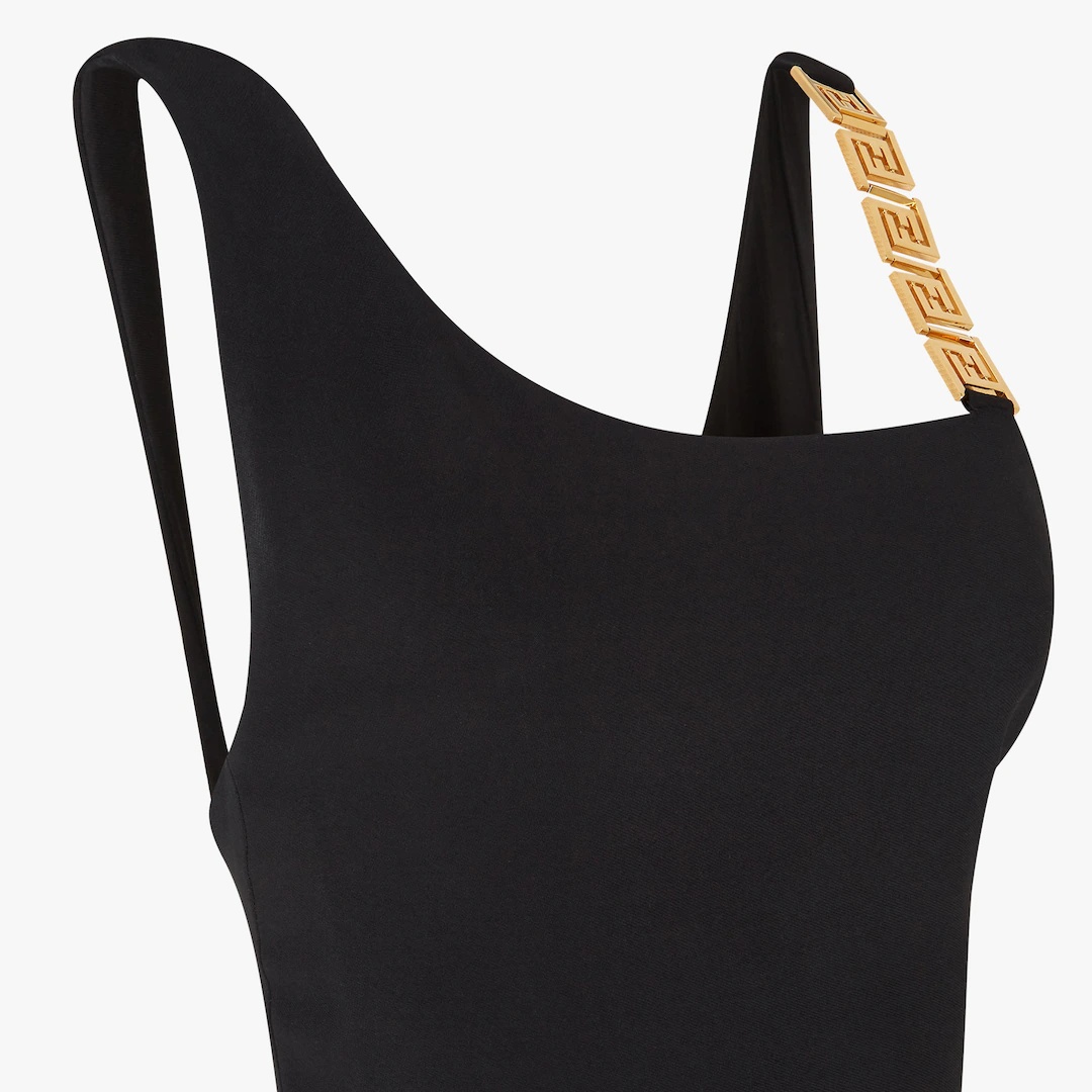 Fendace dress in black cady - 3