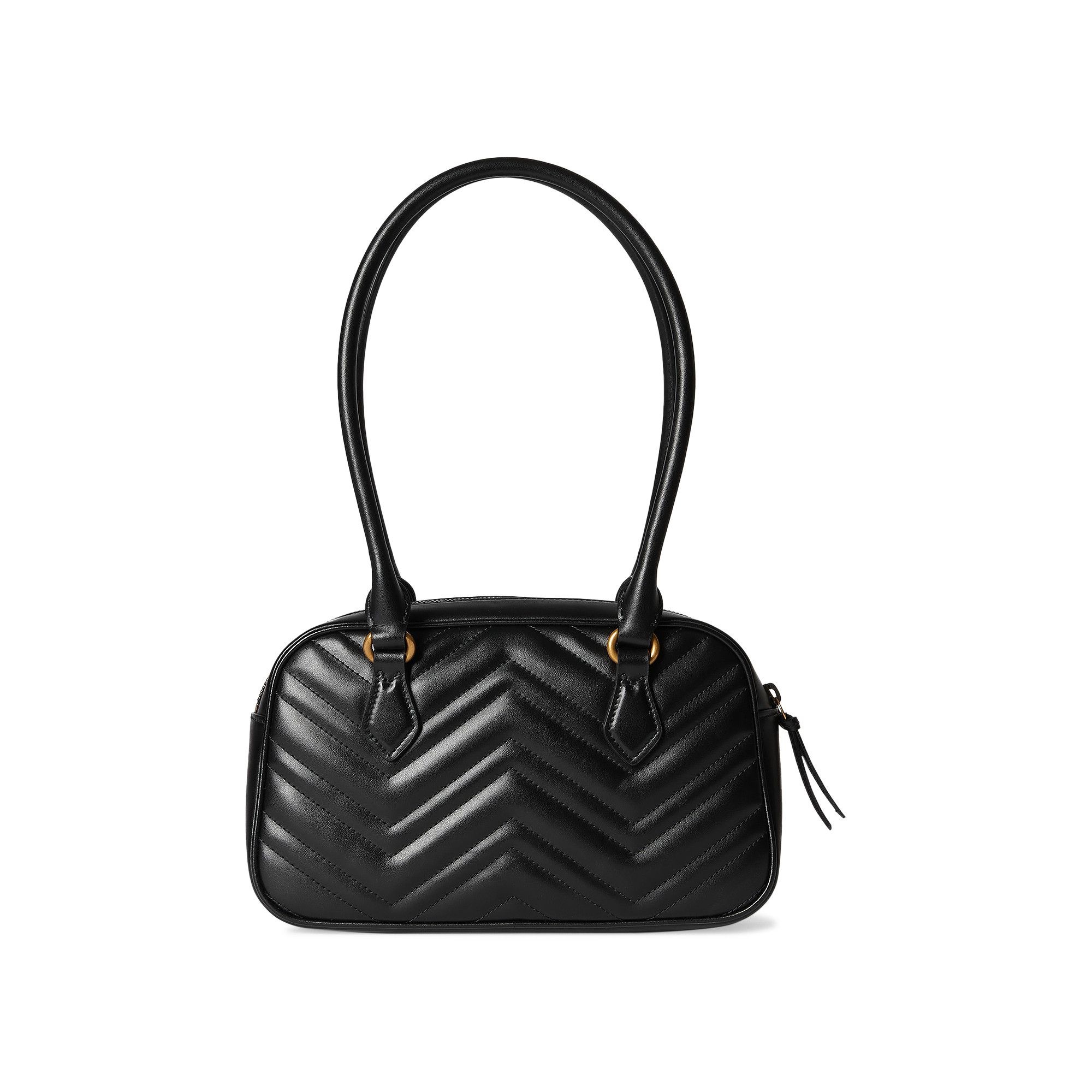 Gucci Marmont Leather Small Top Handle Bag 'Black' - 2