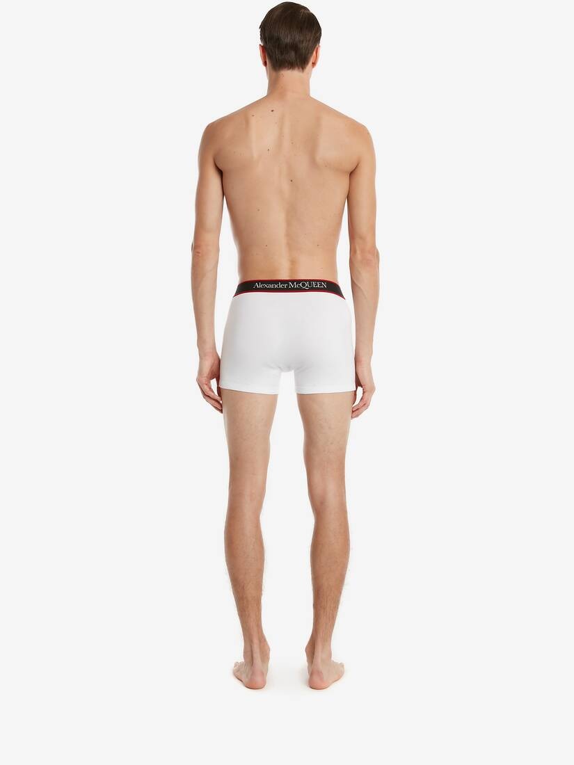Selvedge Boxers in White/red - 4