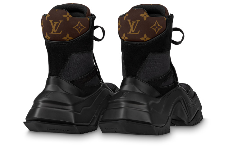 (WMNS) LOUIS VUITTON Archlight 2.0 Platform Ankle Sneakers 'Black with Brown Monogram' 1ABI0Z - 3
