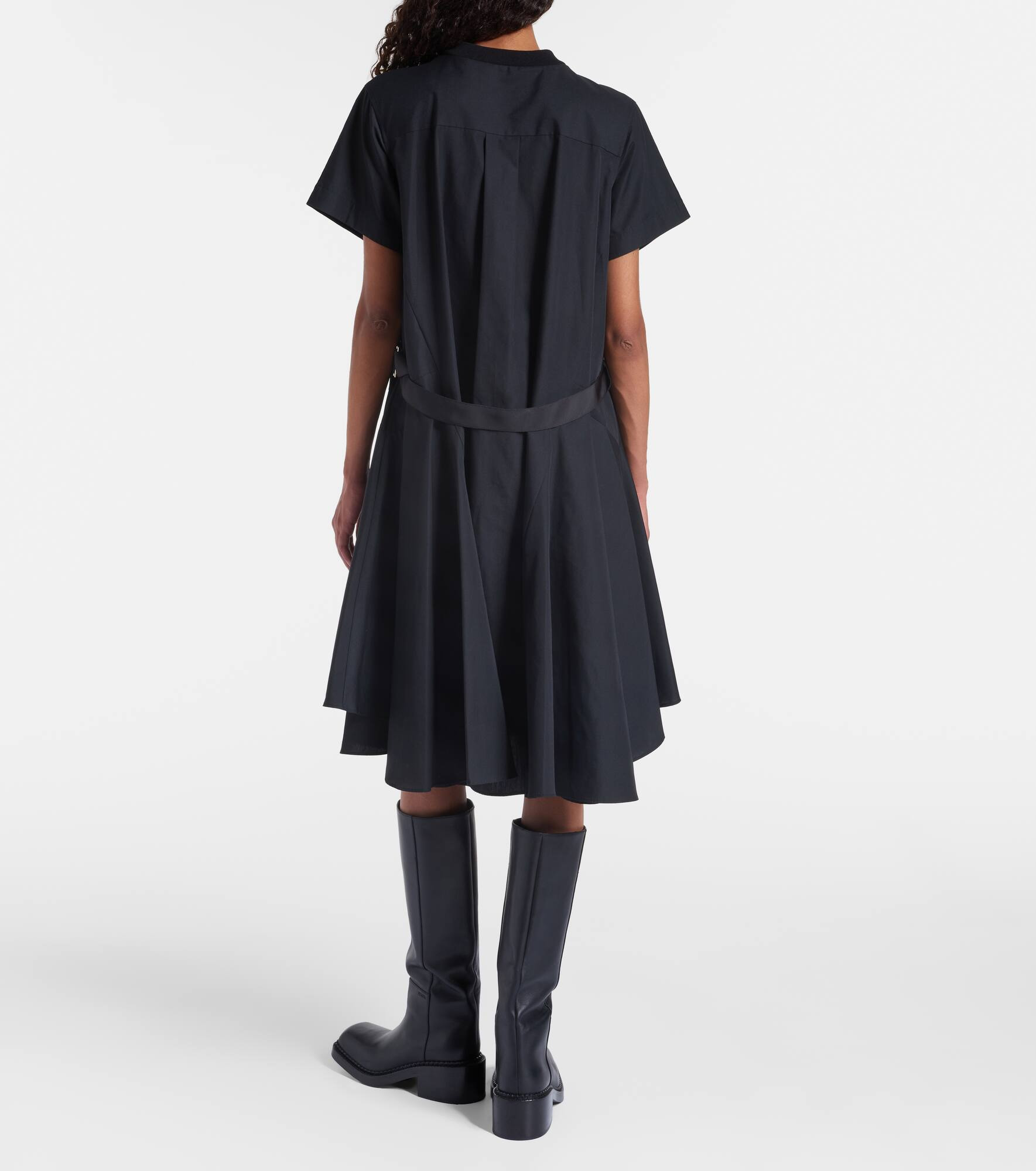 Cotton poplin and jersey maxi dress - 3