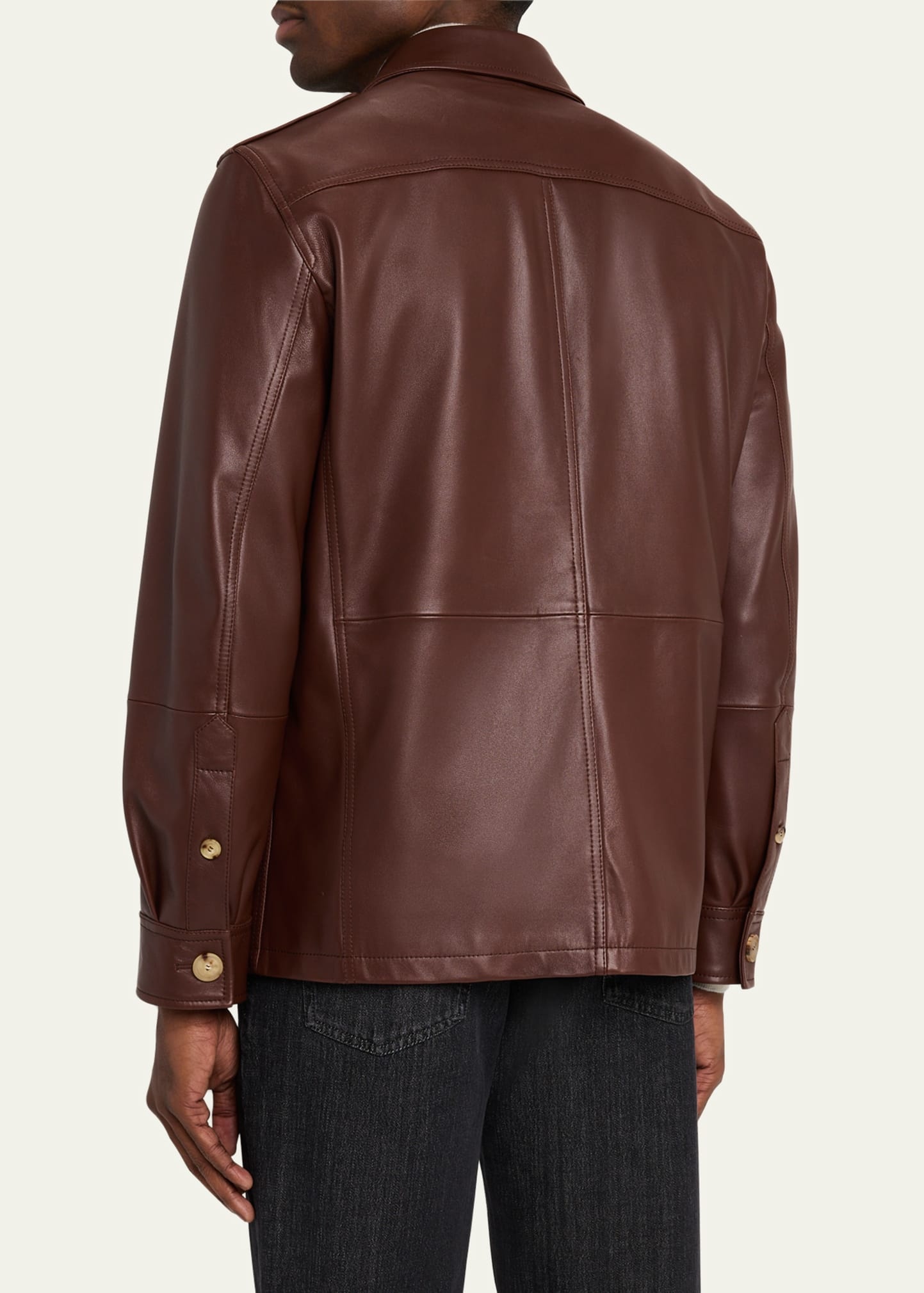 Men's Leather Safari Jacket - 3