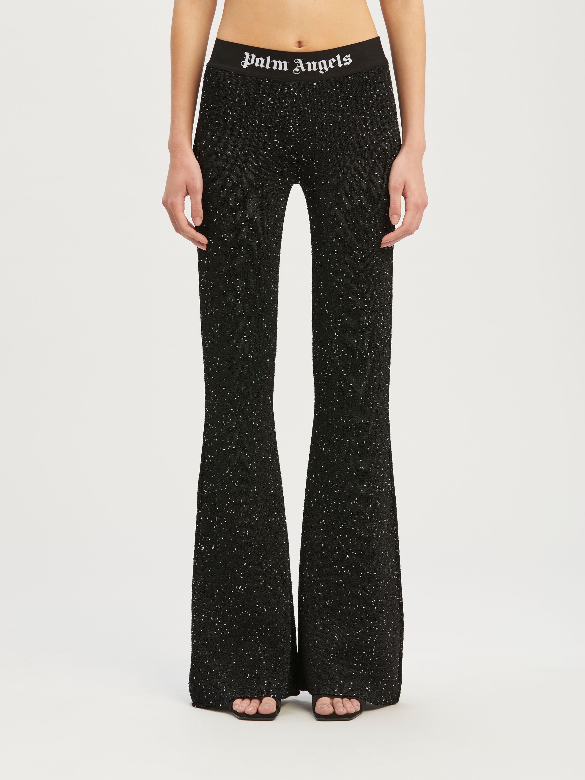 Palm Angels Soiree Knit Logo Pants | REVERSIBLE