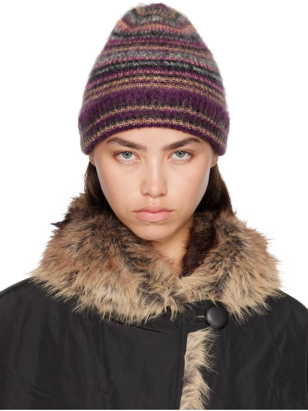 Multicolor Morenne Mohair Beanie - 1