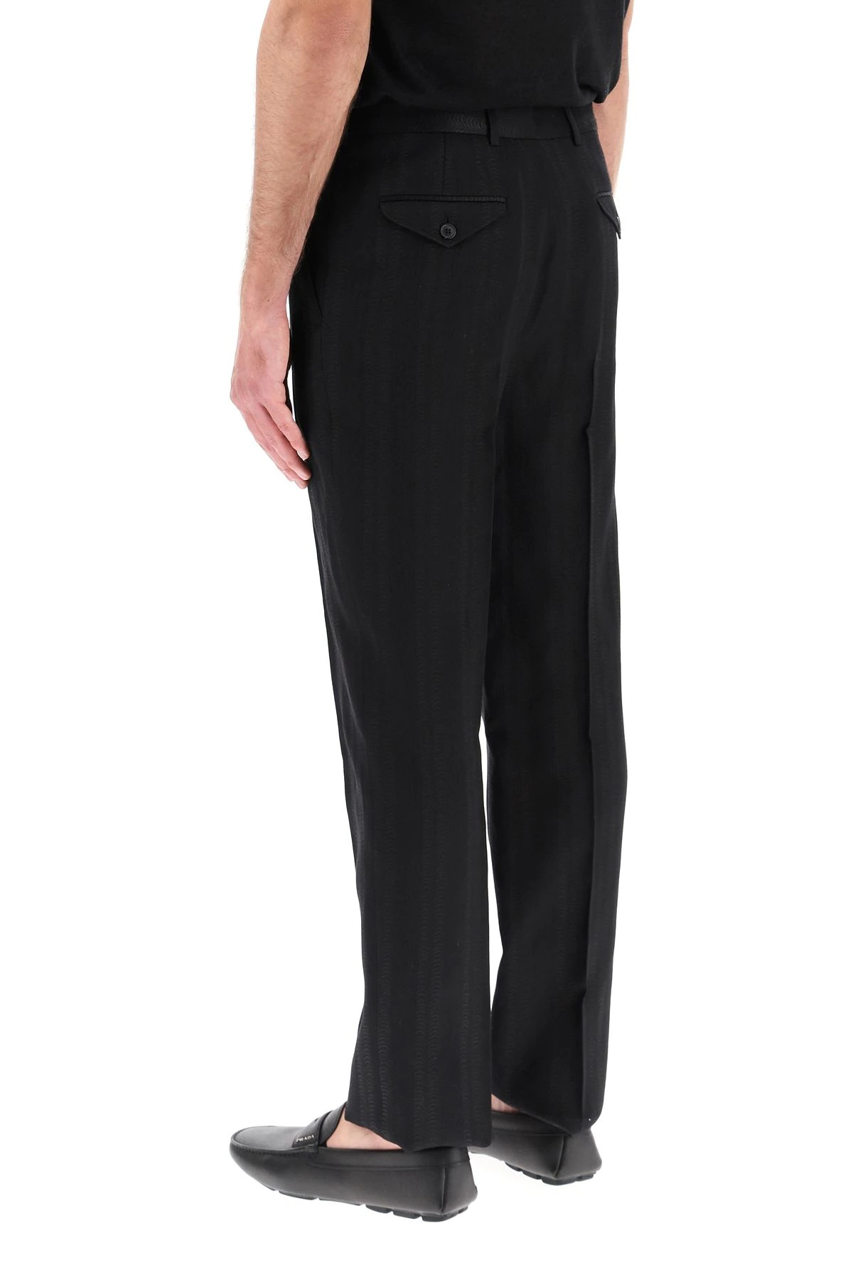 EMBROIDERED STRAIGHT LEG TROUSERS - 4