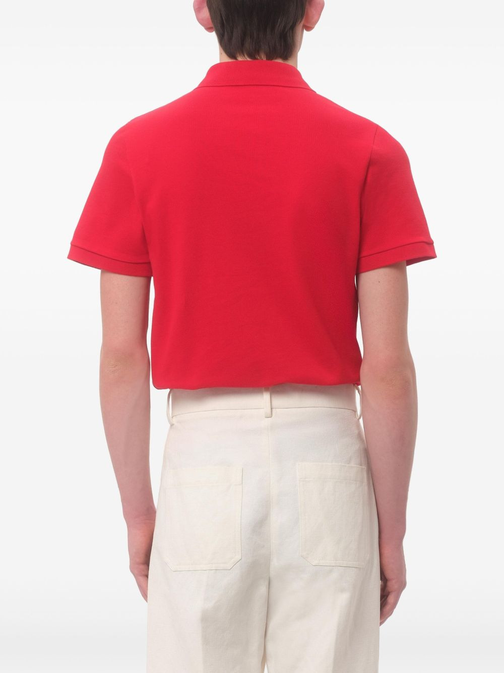VLogo-embroidered polo shirt - 4