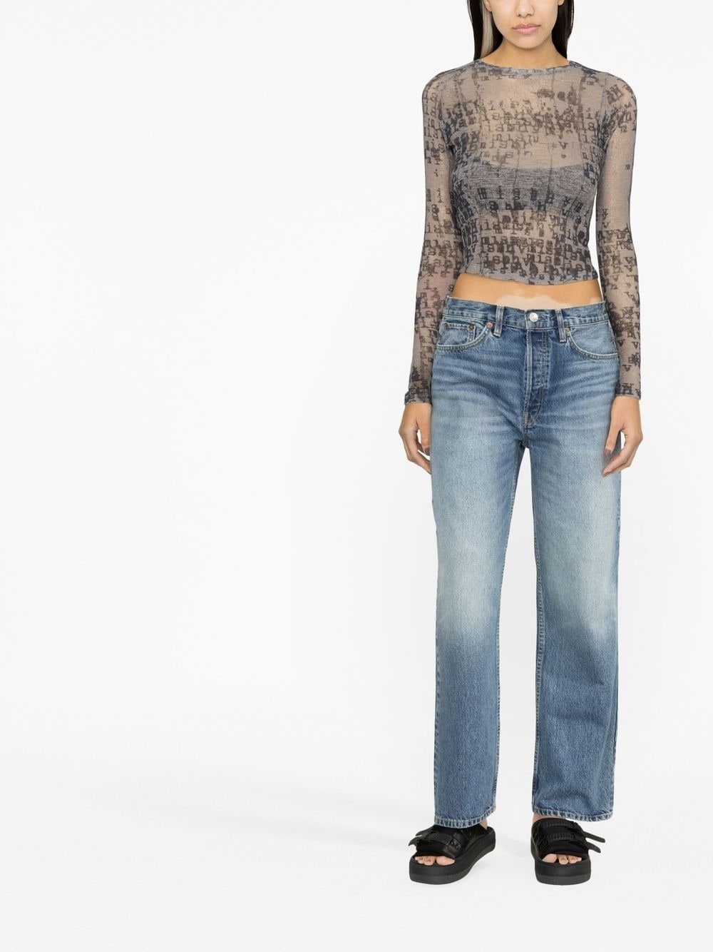 90s Low Slung denim jeans - 2