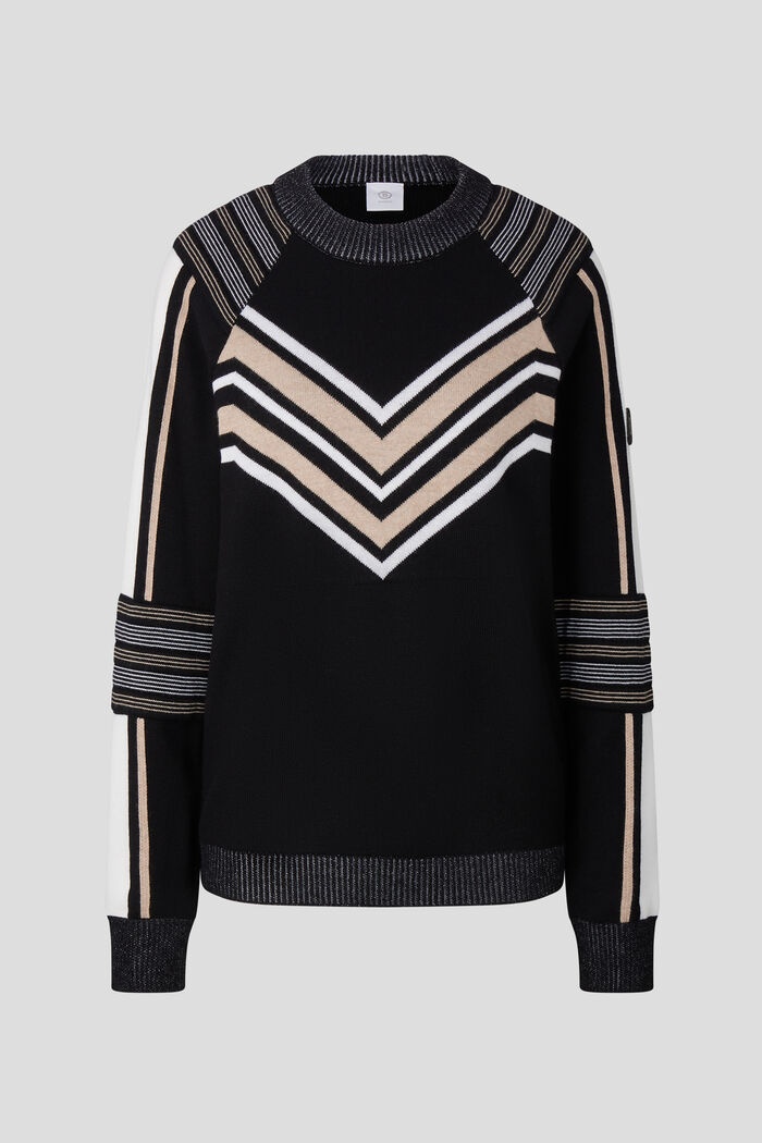 Manny Knitted pullover in Black/Sand - 1