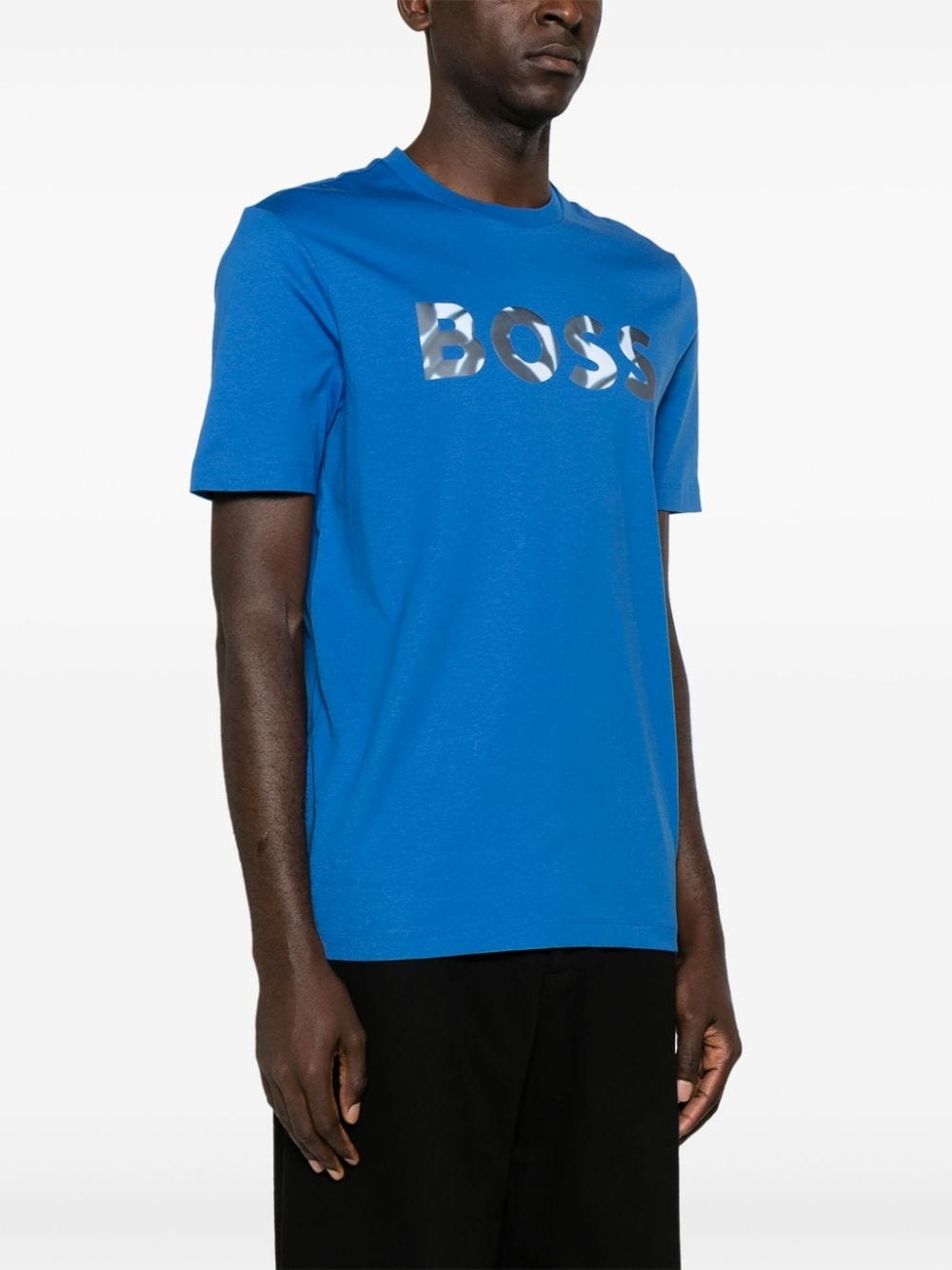 logo-print cotton T-shirt - 3