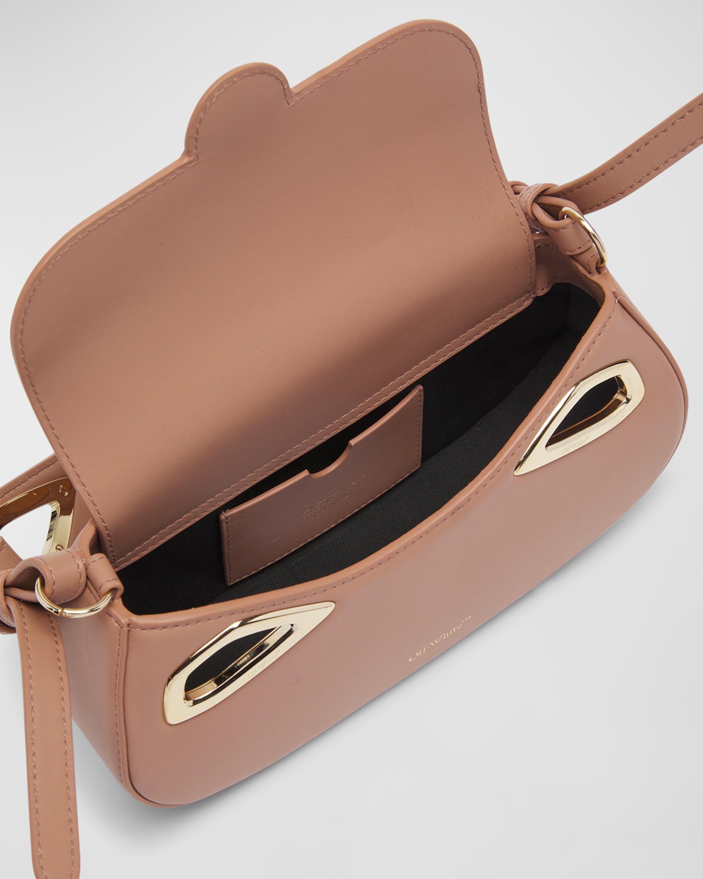 Clam Flap Leather Shoulder Bag - 3
