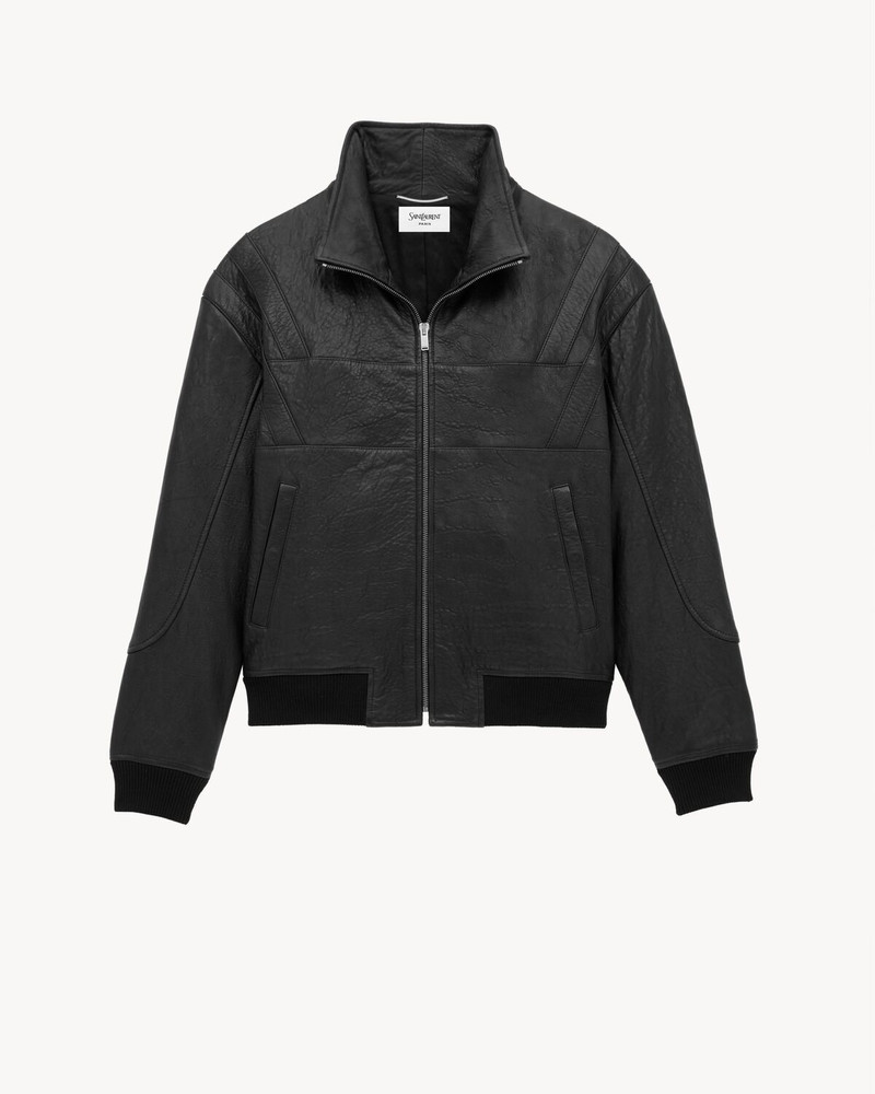 TEDDY JACKET IN GRAINED LAMBSKIN - 1